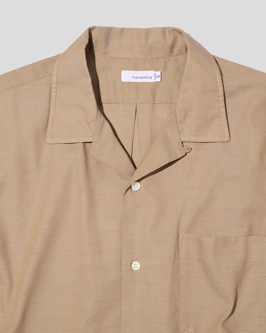 NANAMICA オープンカラー パナマシャツ 半袖 M 美品 nanamica ナナミカ Open Collar Panama S/S Shirt S25SG119