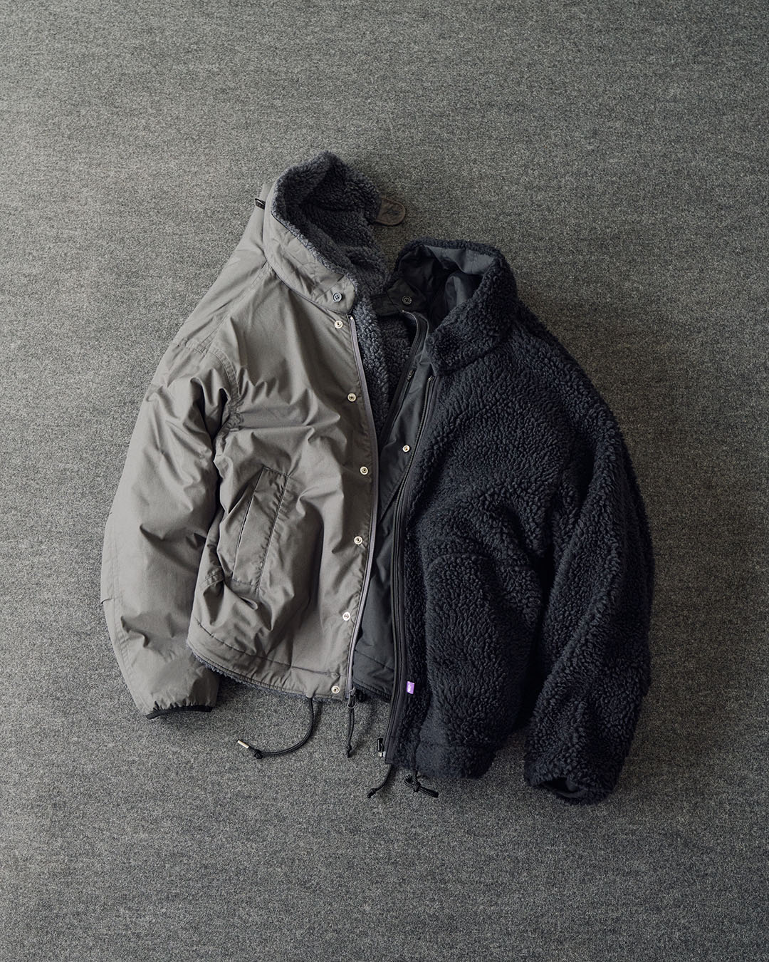 the north face ウールボアリバーシブルジャケット nanamica