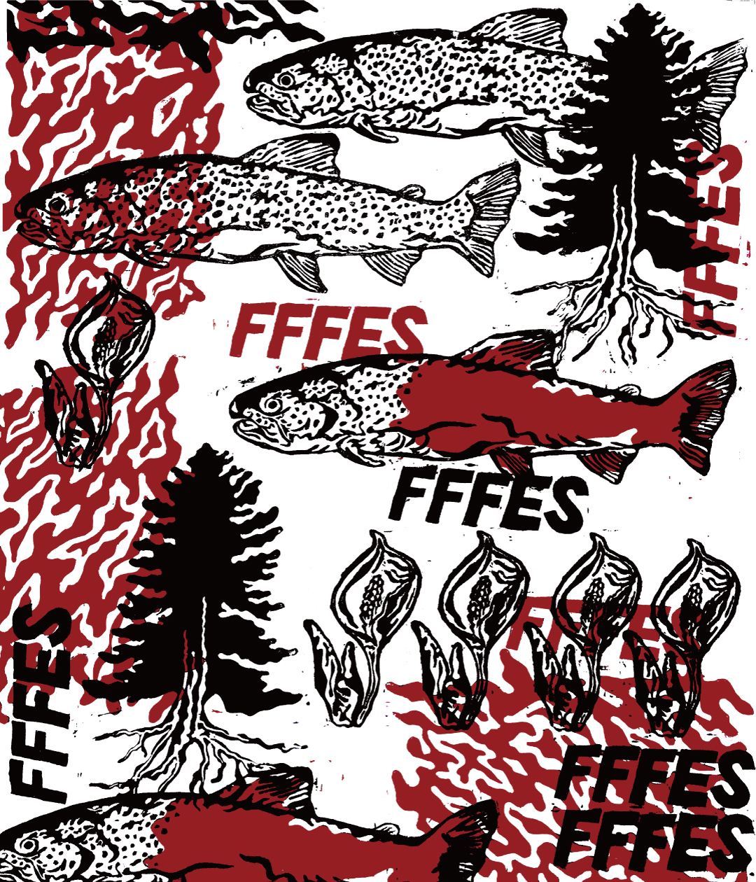 nanamica ×THE NORTH FACE 魚グラフィック Tシャツ nanamica / FFFES (For, Feel, Find, Endangered Species) / No.003