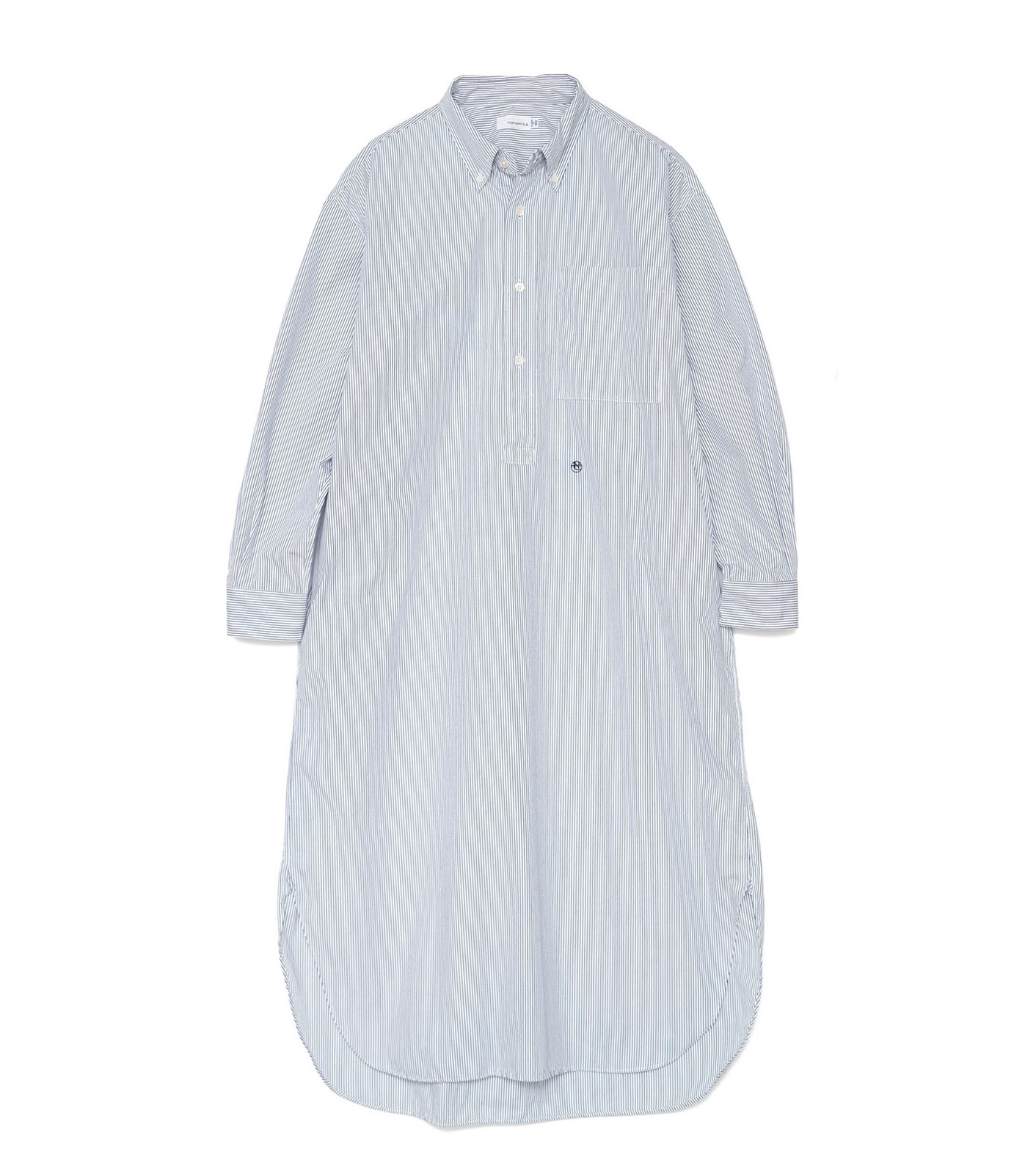 Stripe Button Down Wind Shirt Dress