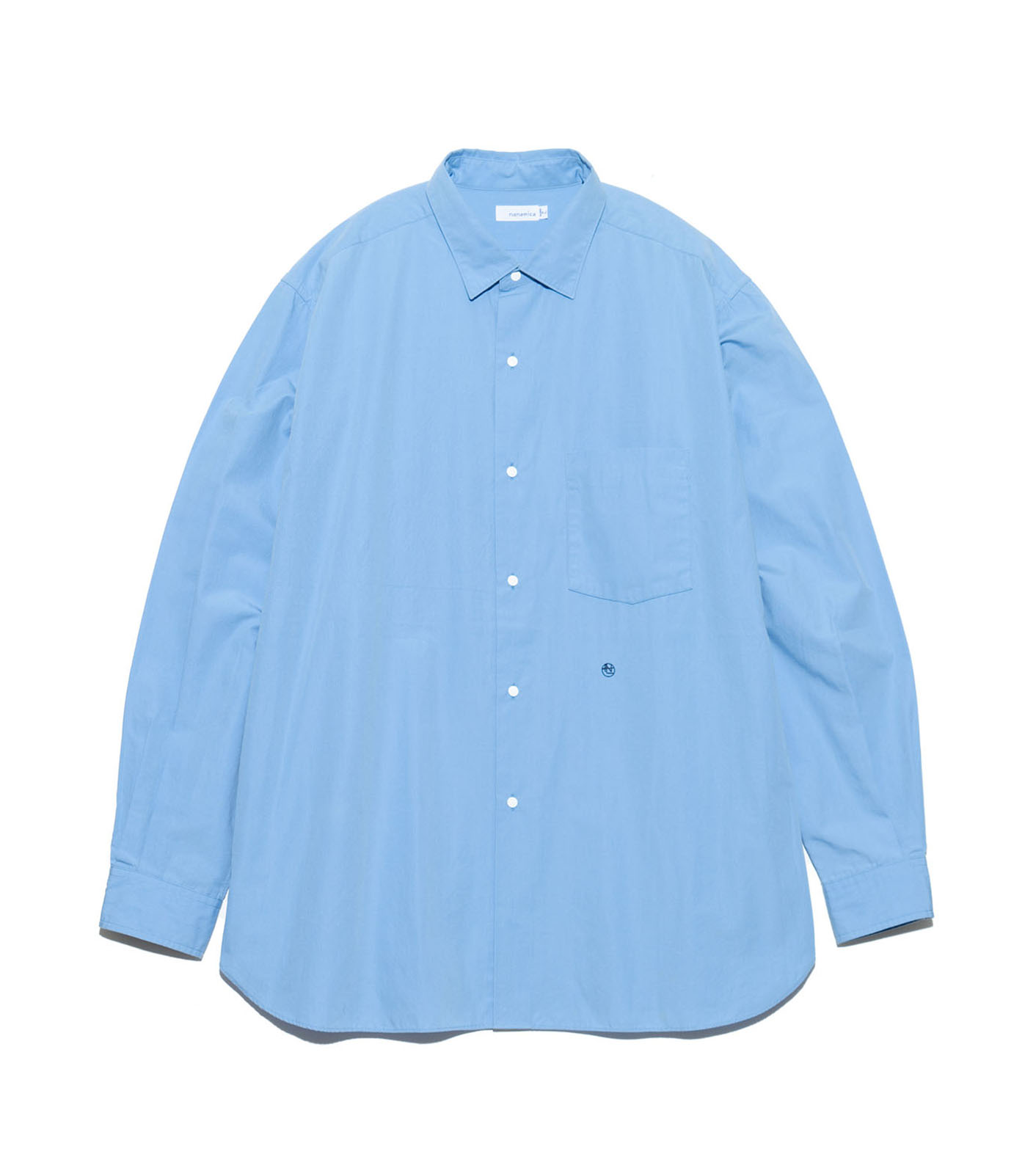 nanamica REGULAR COLLAR WIND SHIRT [Sax]-eastgate.mk