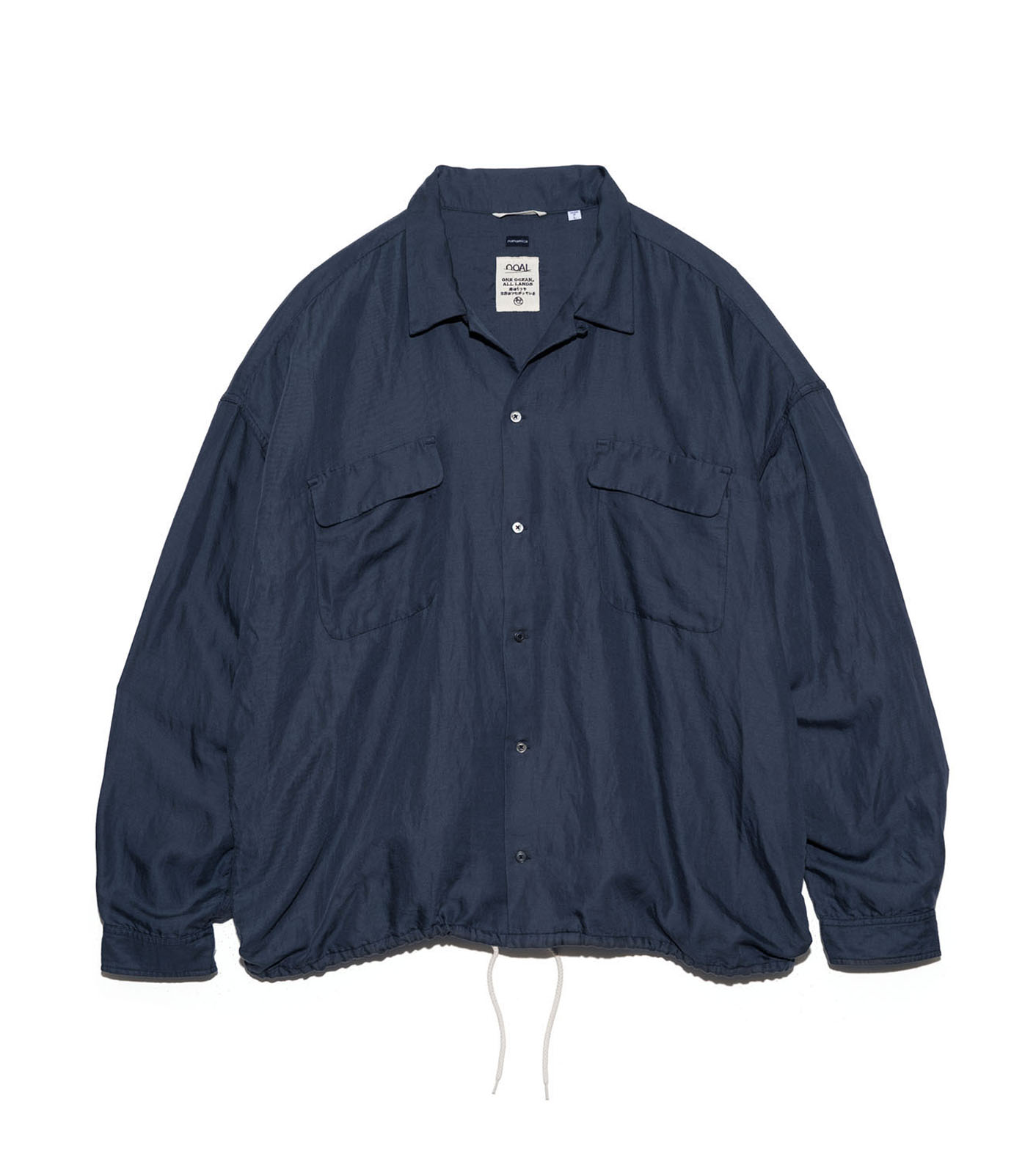 Open Collar Cupra Hemp Shirt