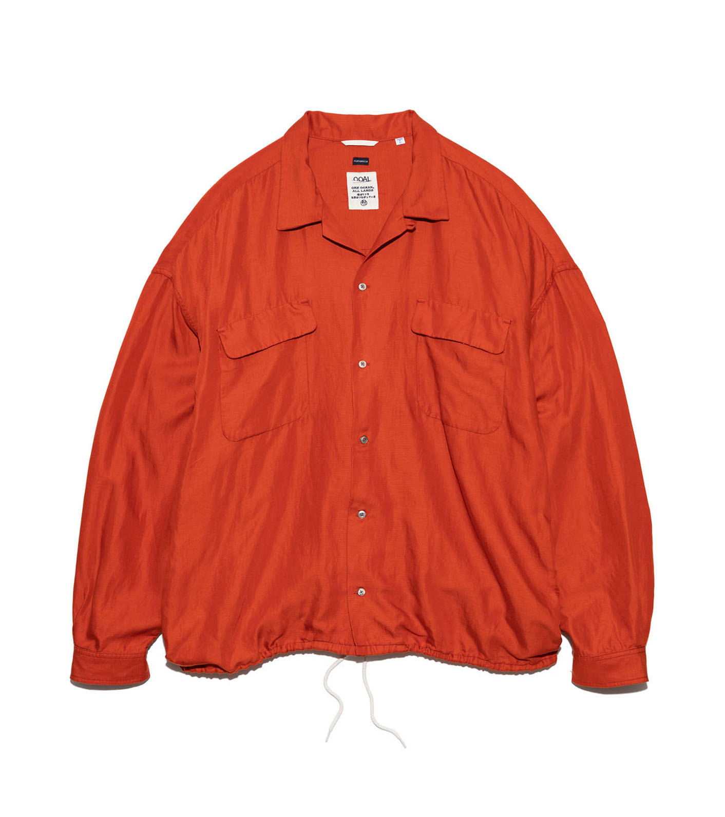Open Collar Cupra Hemp Shirt