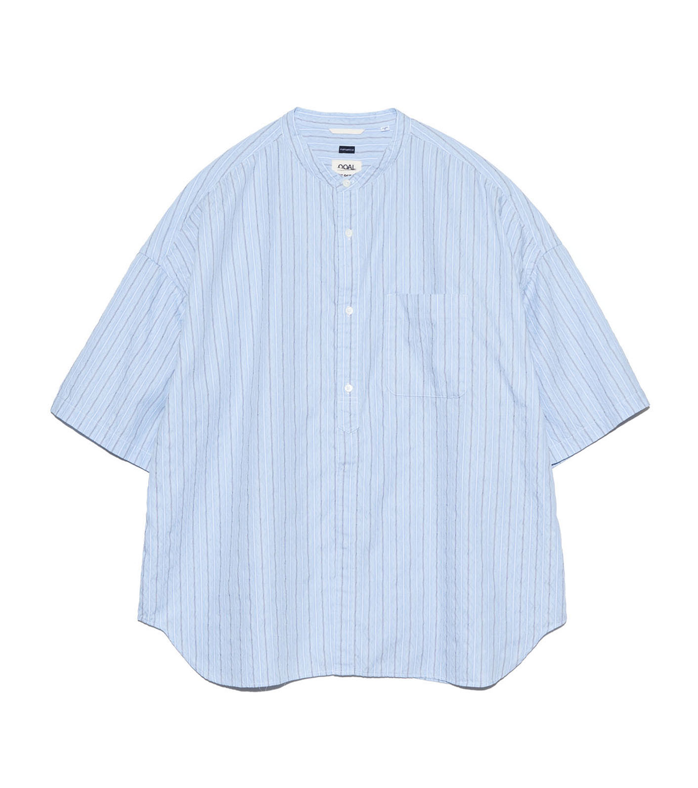 Band Collar Dobby Stripe S/S Shirt
