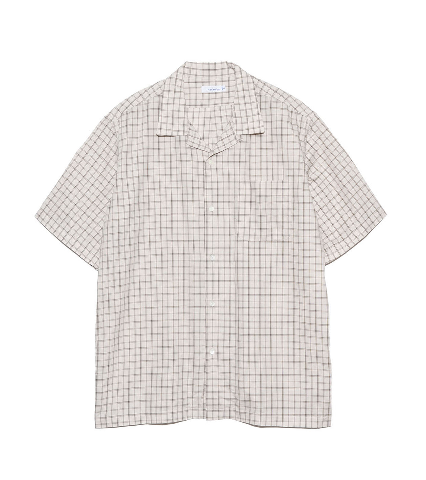 Open Collar Panama Plaid S/S Shirt