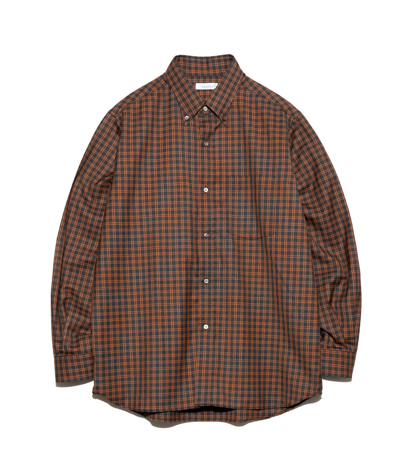 Button Down Wool Plaid Shirt