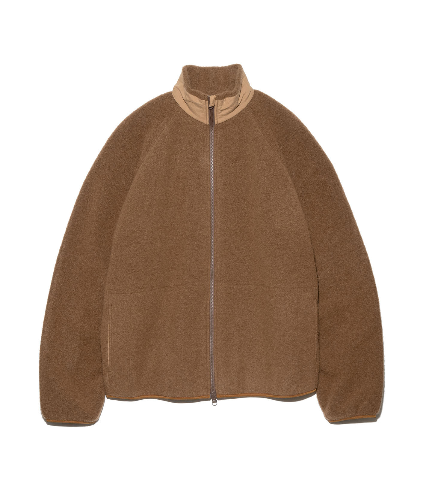 Boiled Wool Zip Up Sweater
