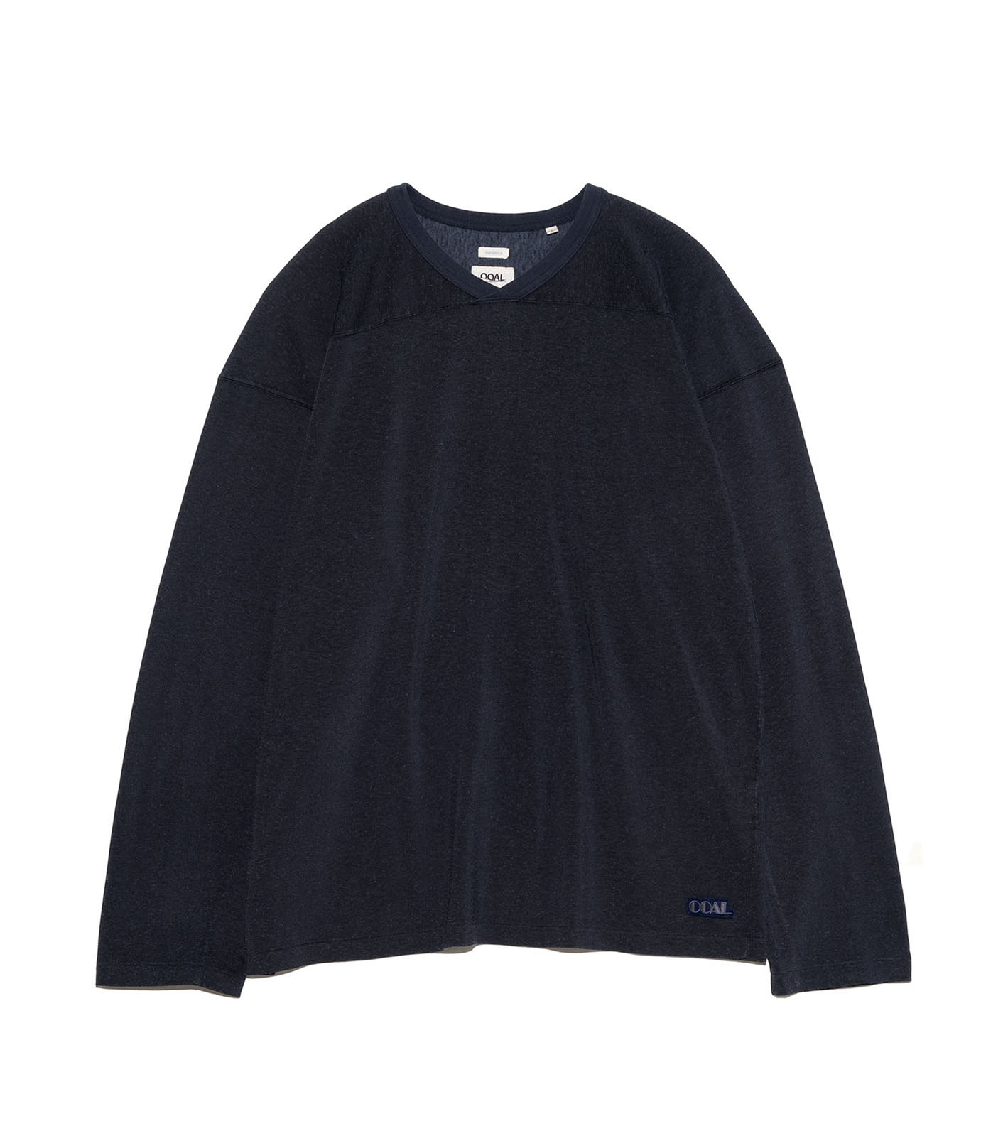 【関税込み】nanamica ブルー レーヨン コットン 長袖Tシャツ nanamica / Rayon Cotton L/S Tee