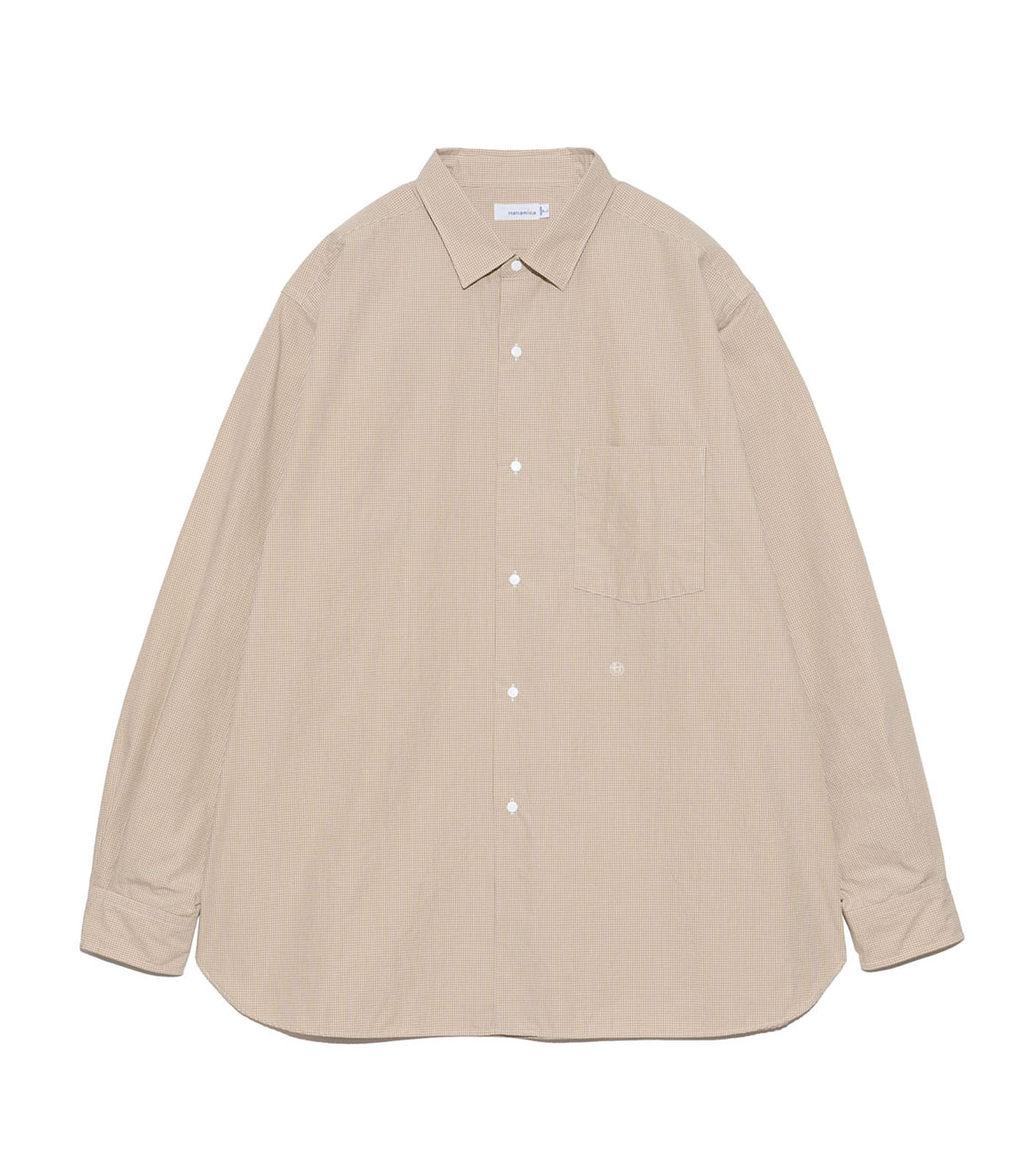 Regular Collar Gingham Check Wind Shirt