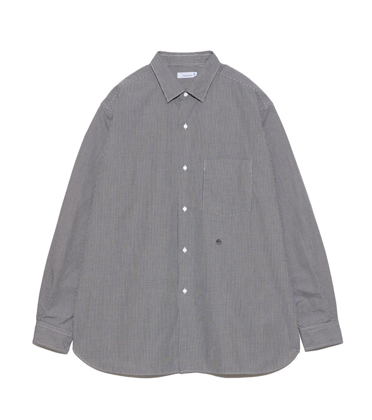 Regular Collar Gingham Check Wind Shirt