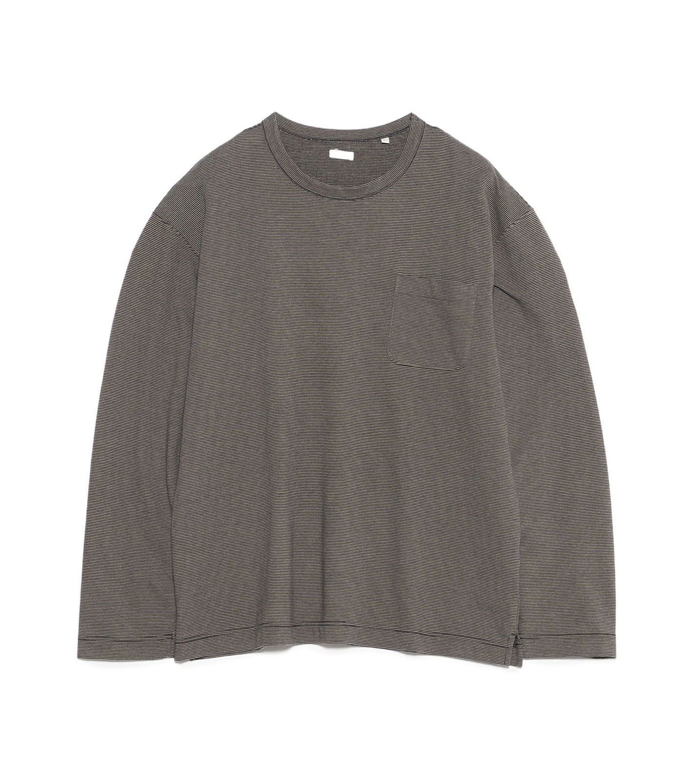 Micro Stripe Pocket L/S Tee