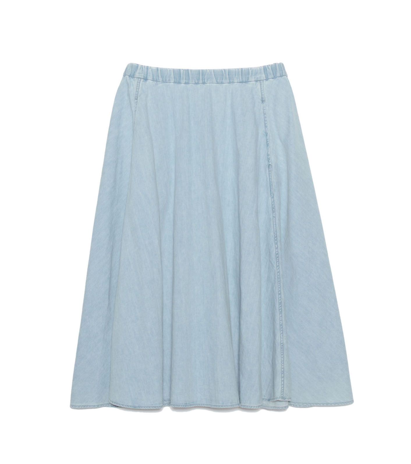 Light Denim Circular Skirt