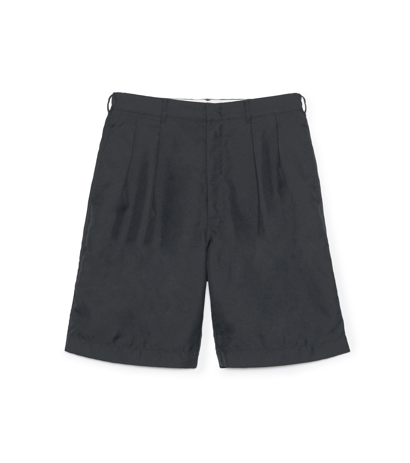 Polyester Twill Double Pleated Shorts