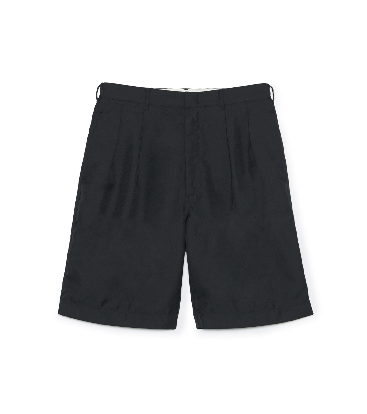 Polyester Twill Double Pleated Shorts