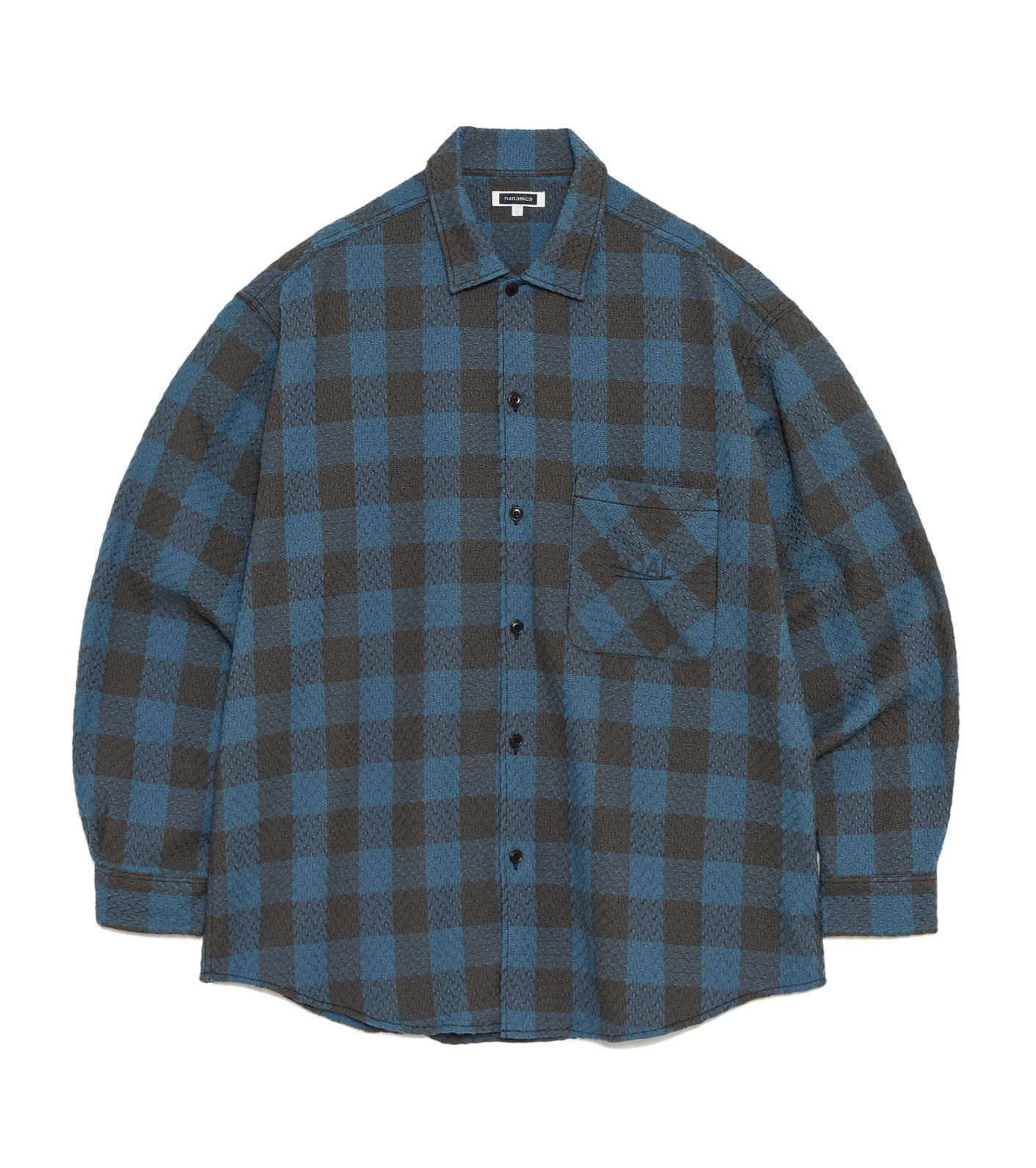 OOAL Block Check Jacquard Shirt