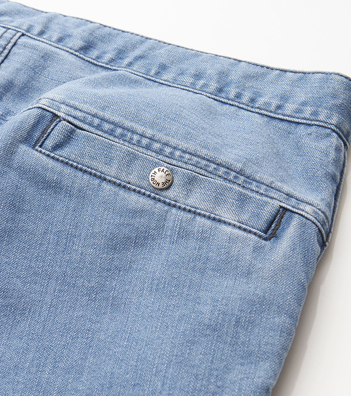 the north face purple label webbing belt denim pants