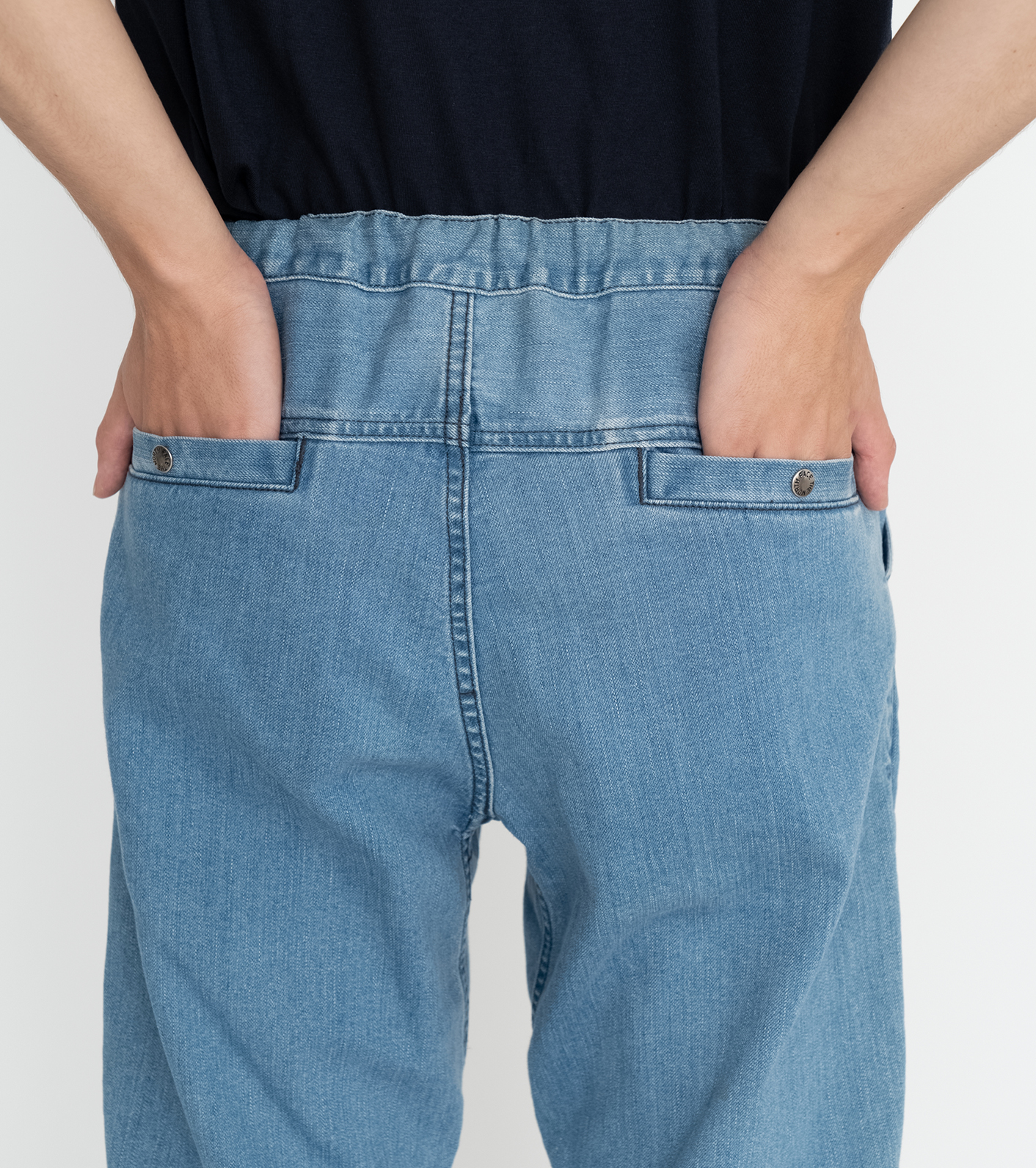 webbing belt denim pants