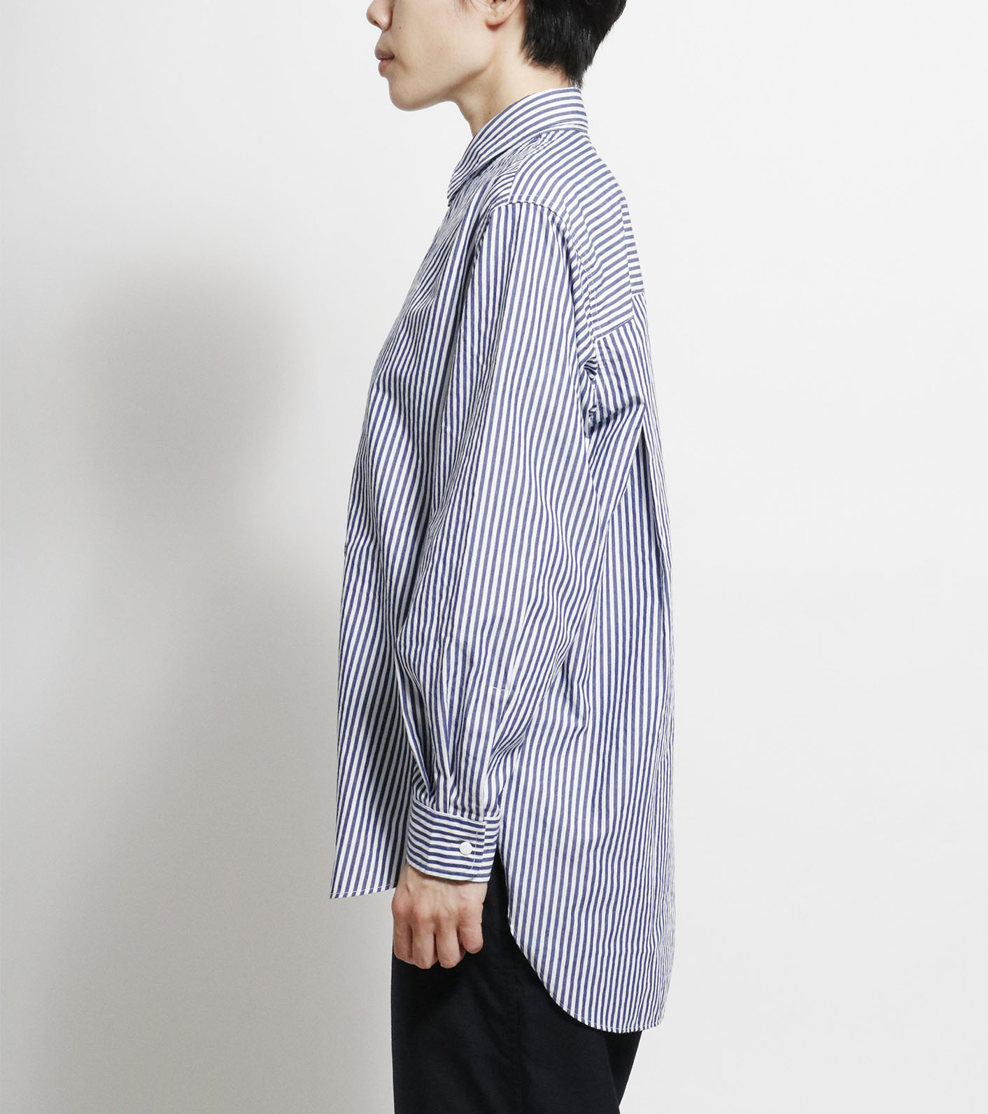 nanamica / Regular Collar Stripe Wind Shirt