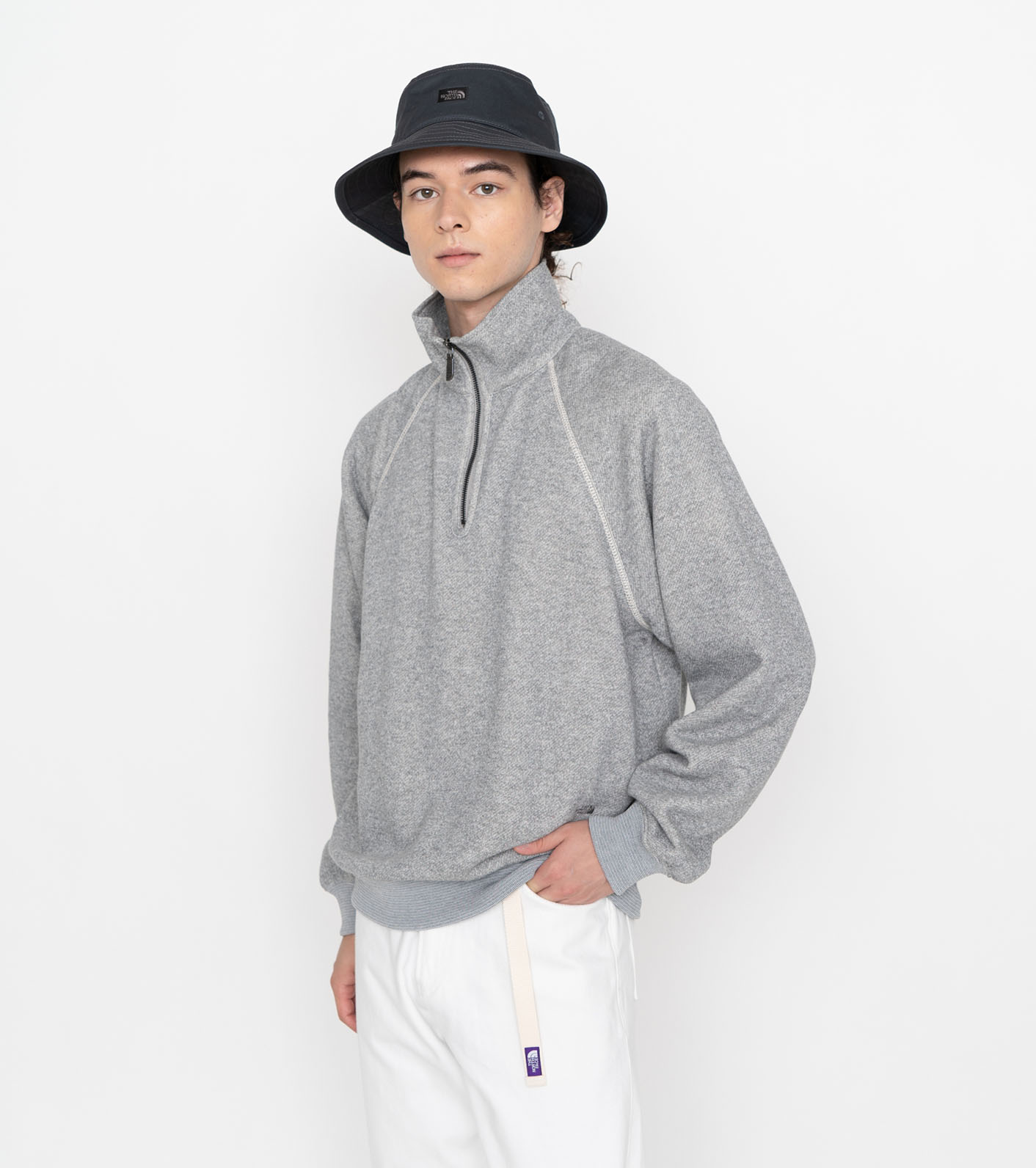 sweatshirt with half zipper