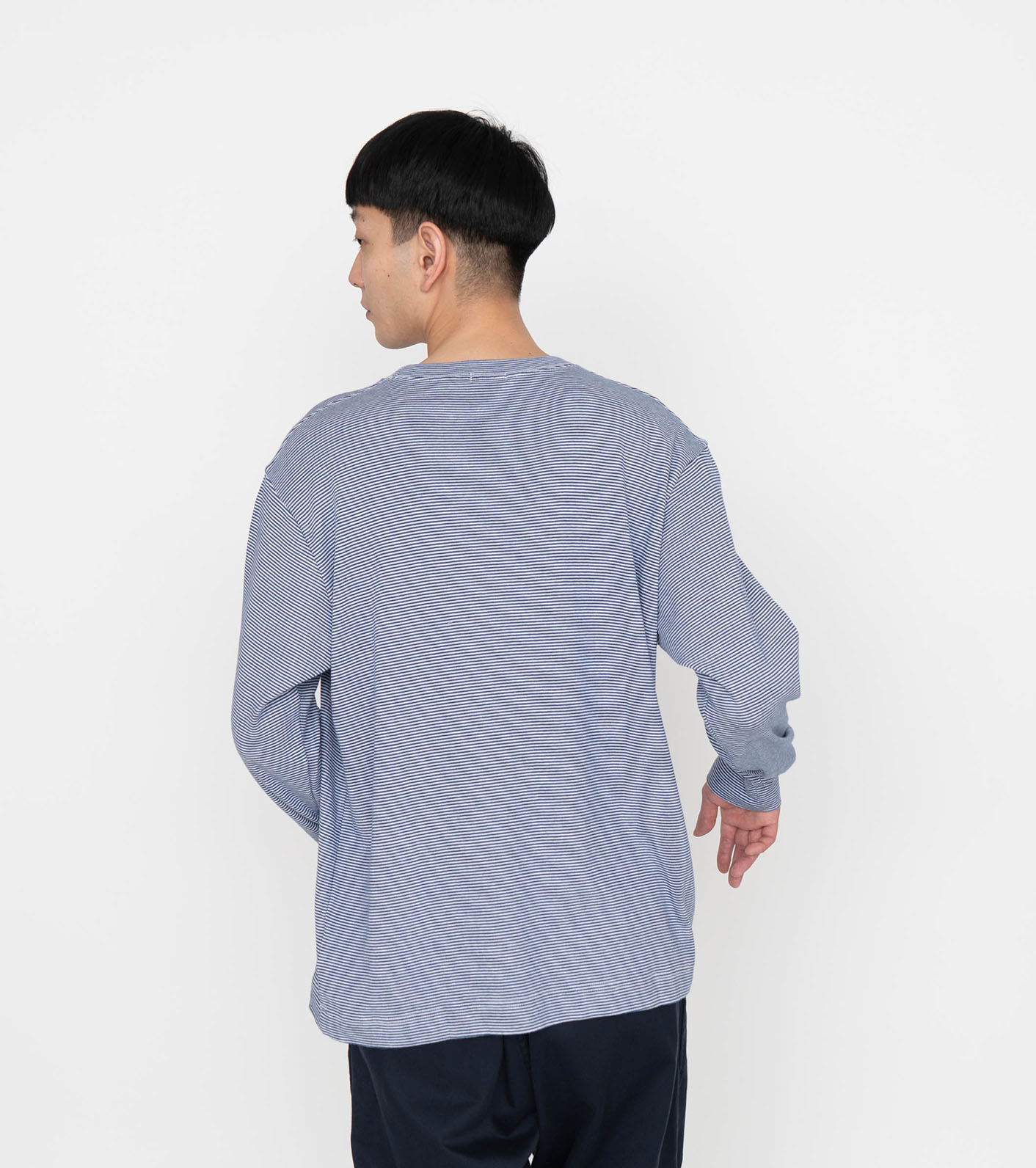 nanamica / Crew Neck L/S Stripe Tee