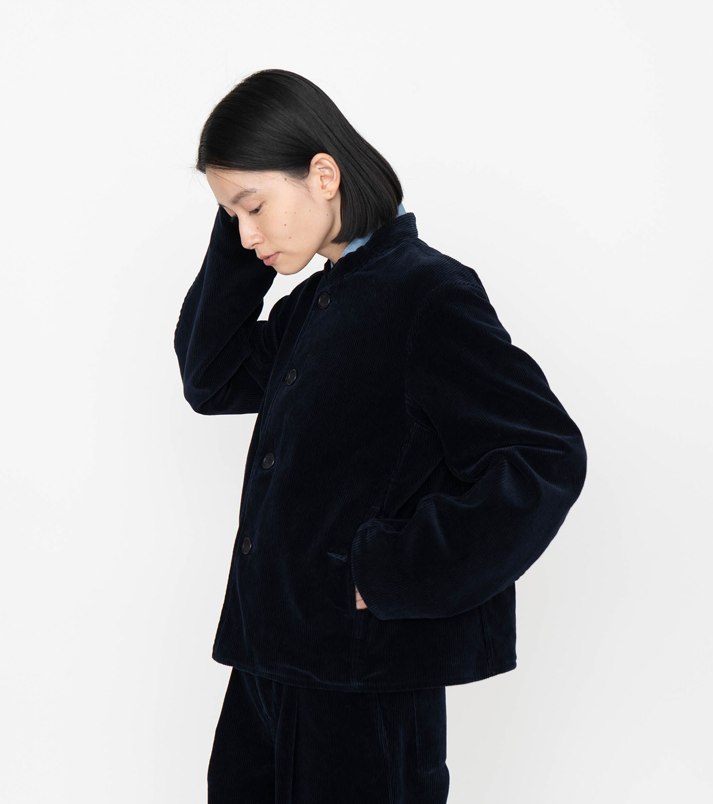 nanamica / Corduroy Band Collar Jacket
