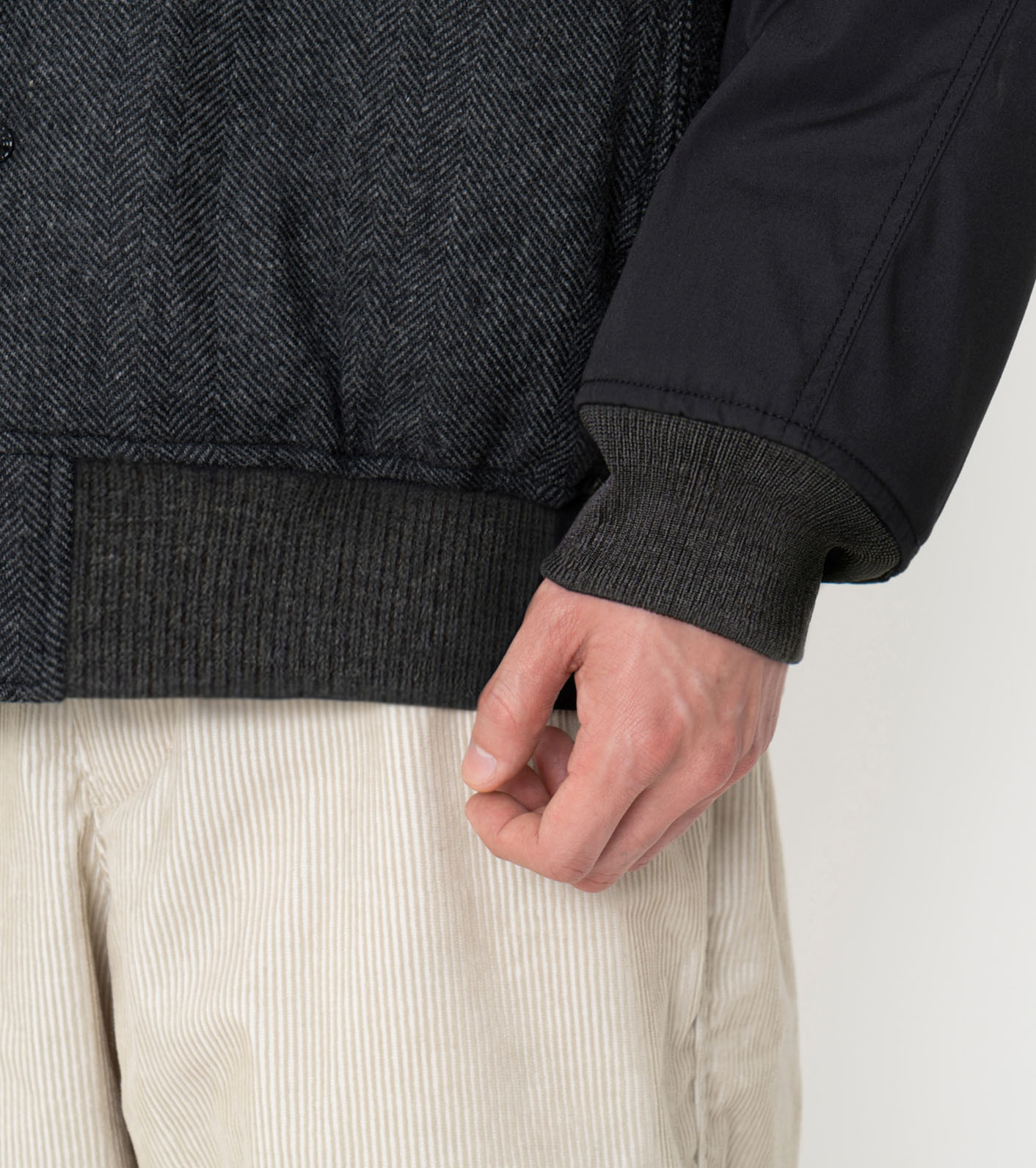 nanamica / Herringbone Tweed Varsity Jacket