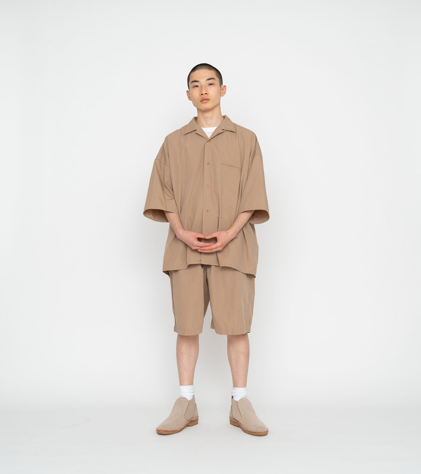 nanamica / Open Collar Wind H/S Shirt