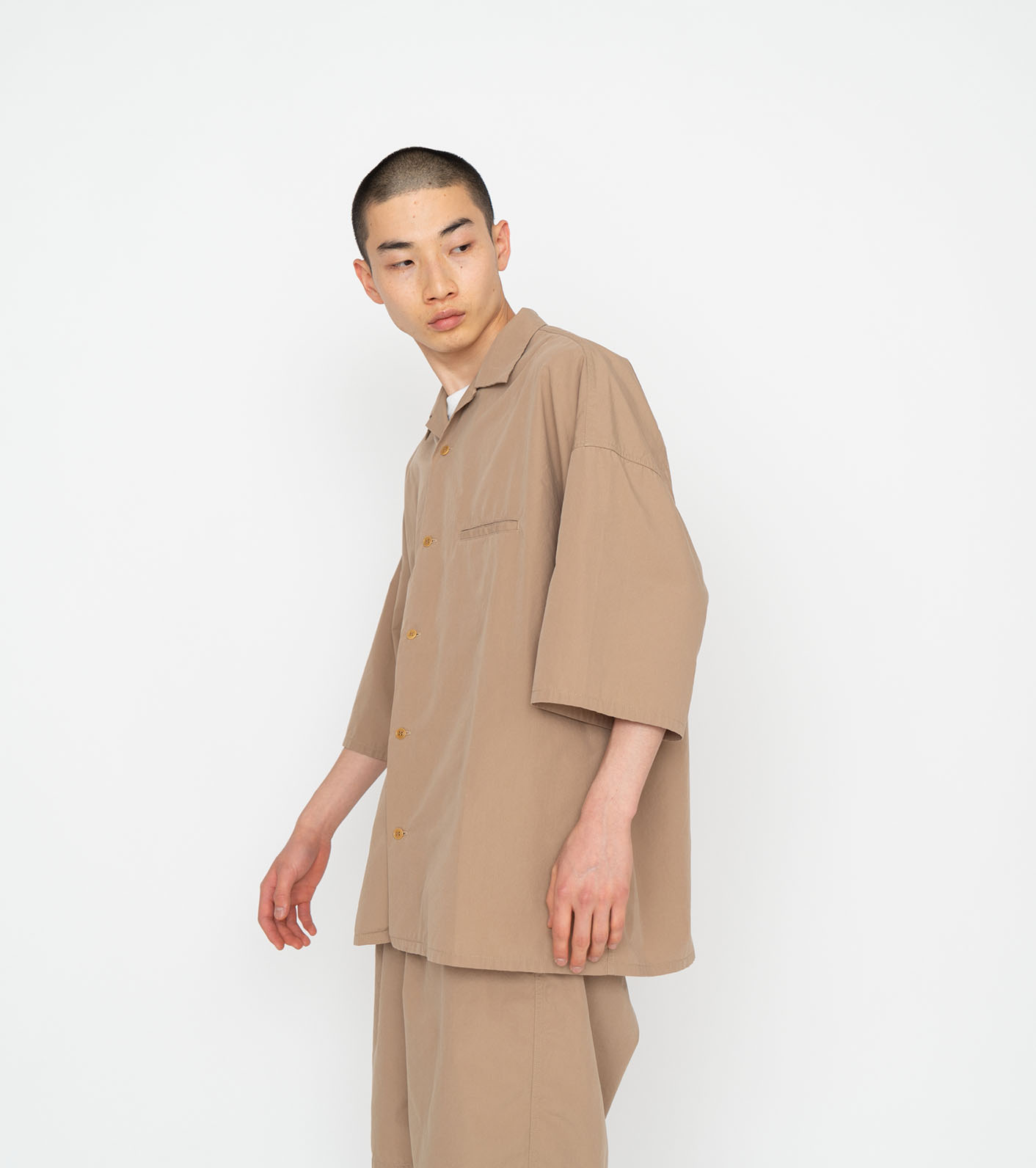 nanamica / Open Collar Wind H/S Shirt