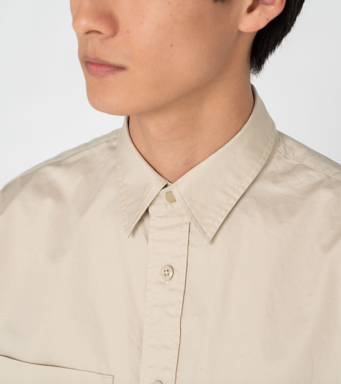 【美品】Dnn Dotnel ストラップシャツ ウール使用 ウールマーク 日本製