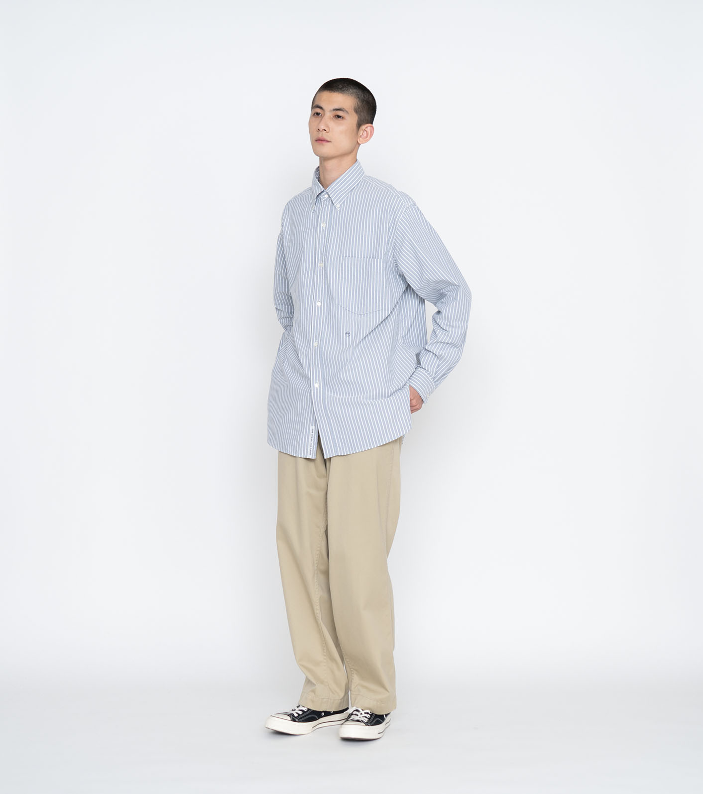 nanamica / Button Down Stripe Wind Shirt