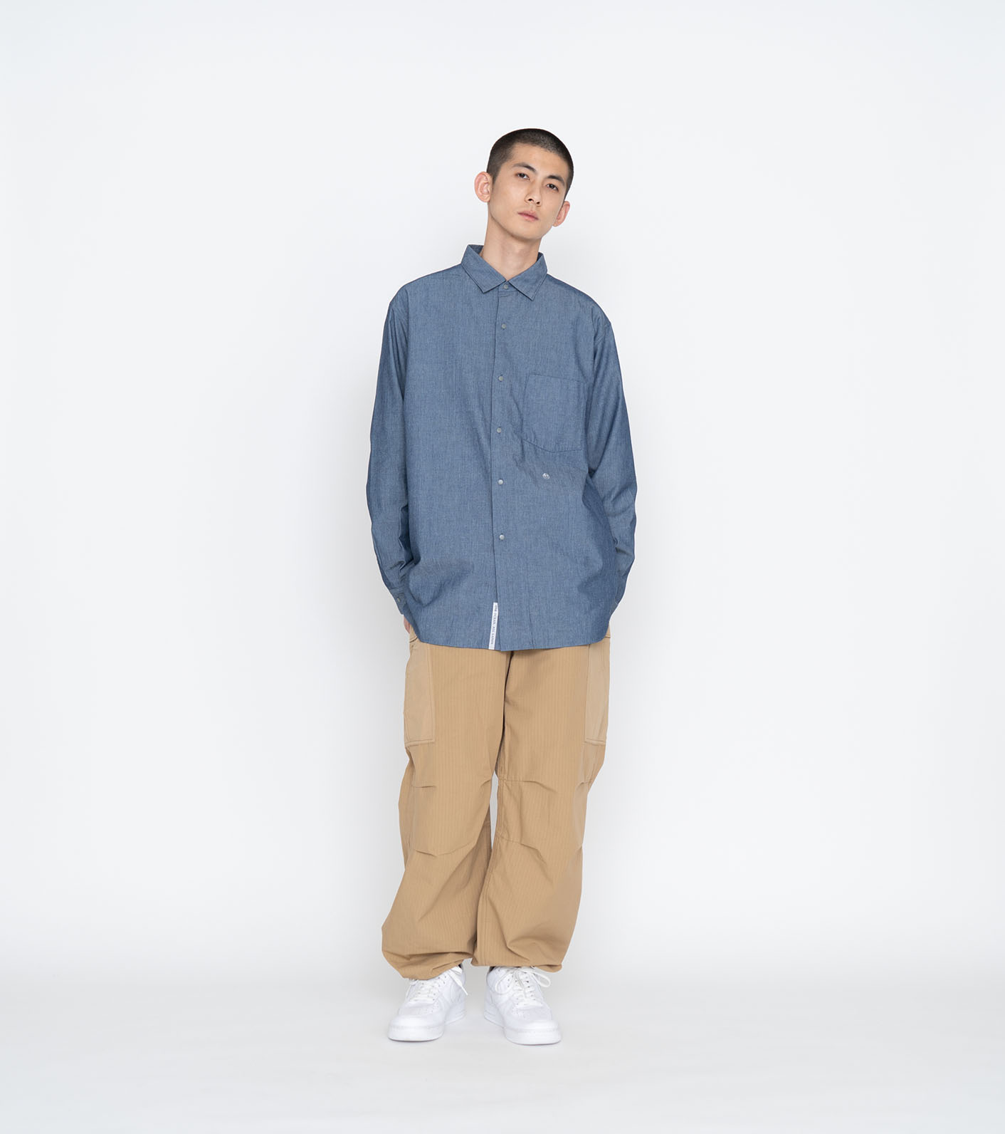 nanamica / Regular Collar Chambray Shirt