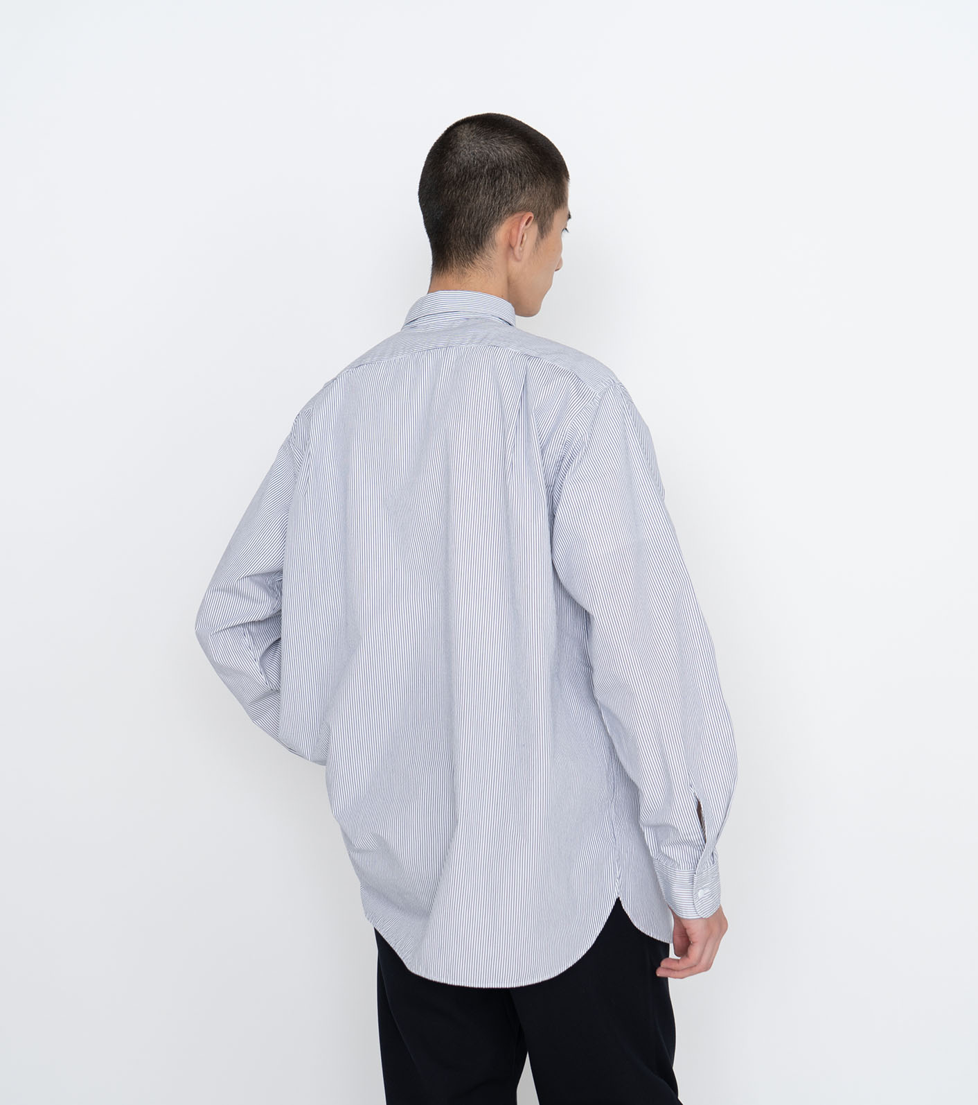 nanamica RegularCollar Stripe Wind Shirt