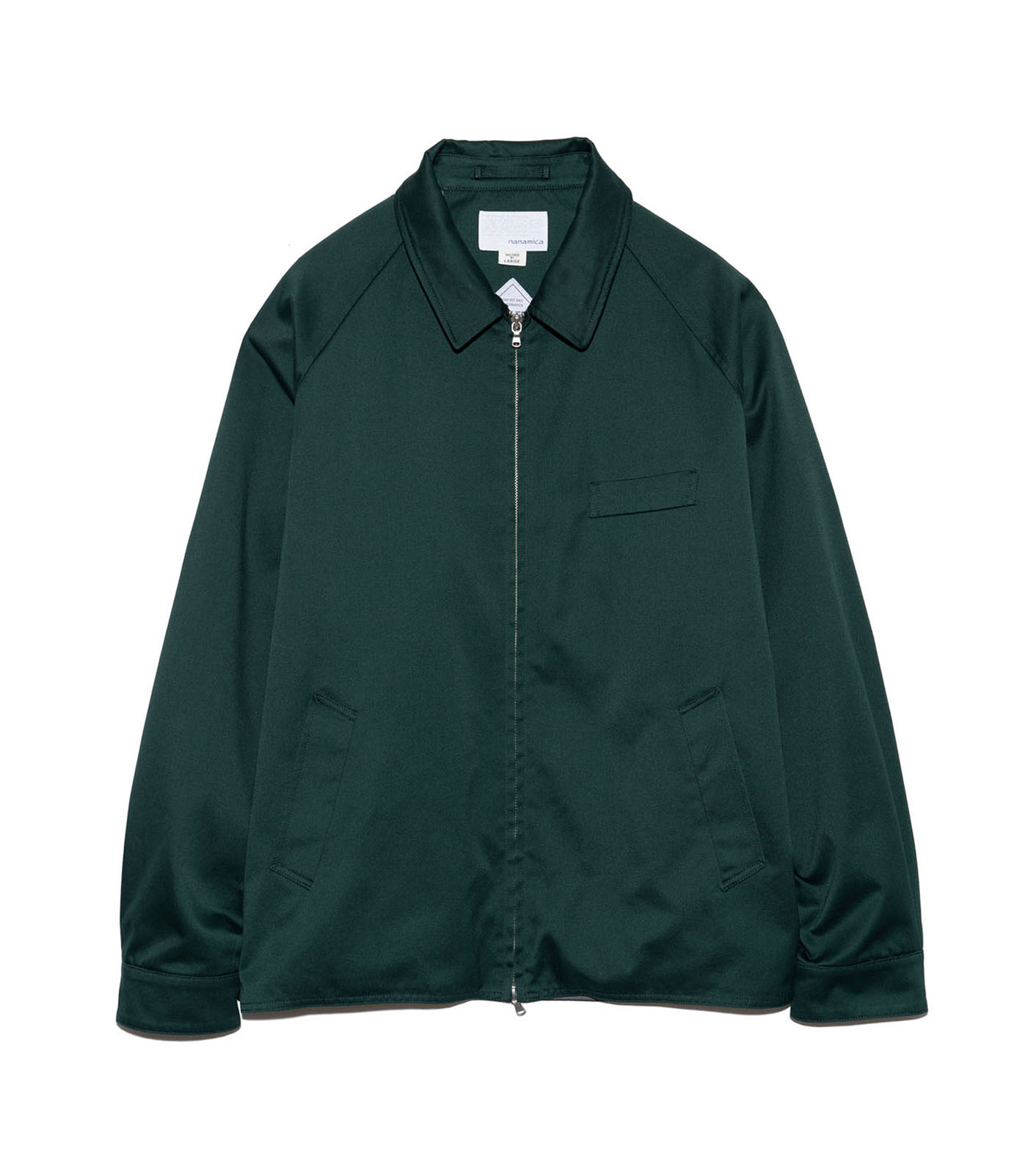 平置きにて寸法【未使用】nanamica CHINO CREW JACKET ネイビー L