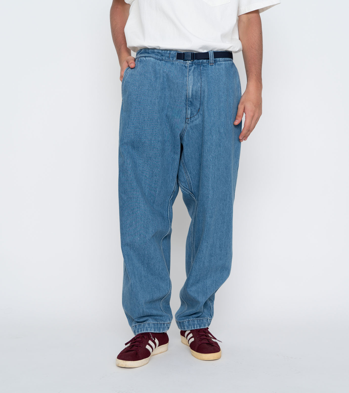 Denim Wide Tapered Pants 34