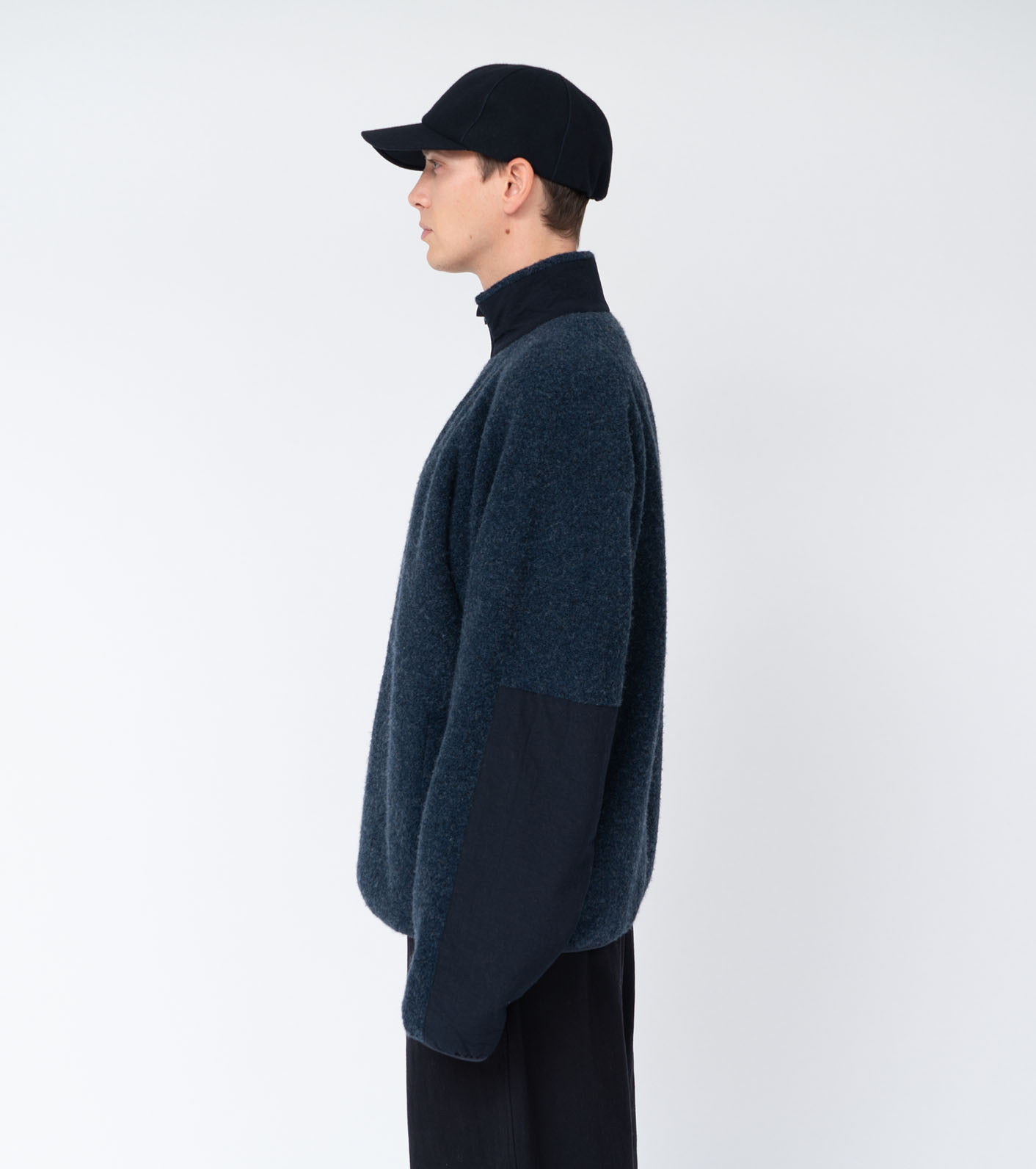 nanamica / Boiled Wool Zip Up Sweater