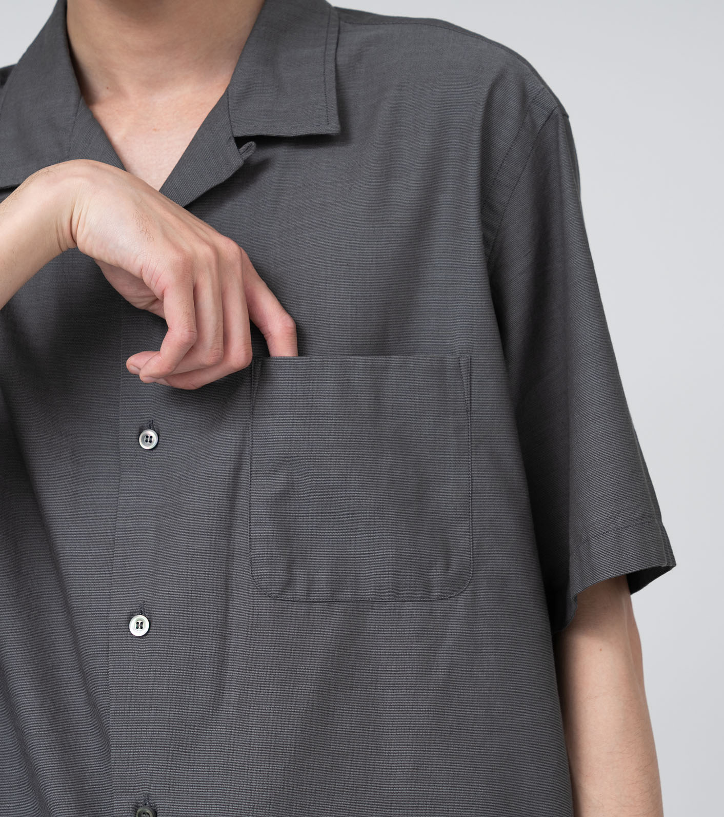 nanamica / Open Collar Panama S/S Shirt