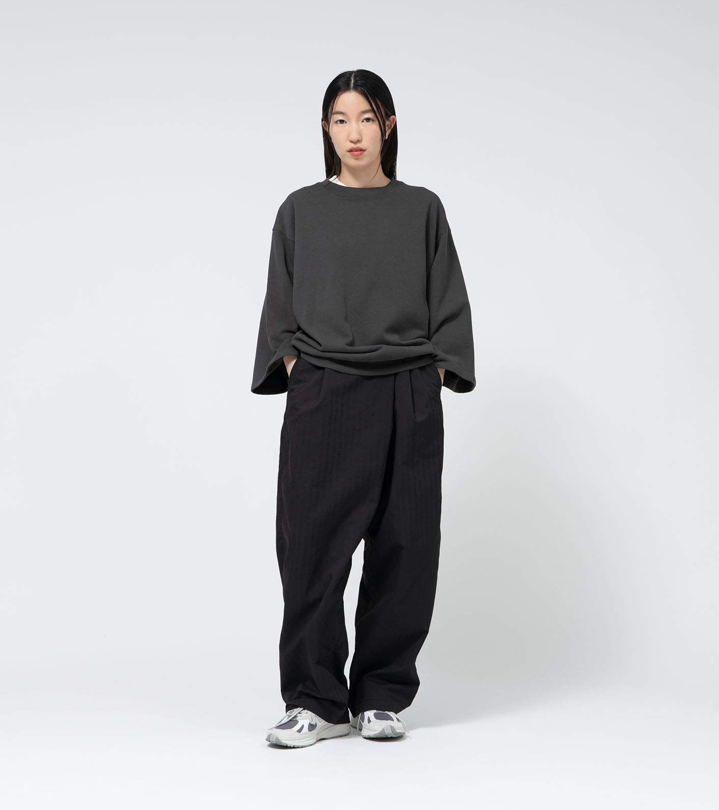 トップス 731 nanamica / 11oz Field Cropped Sleeve Sweatshirt