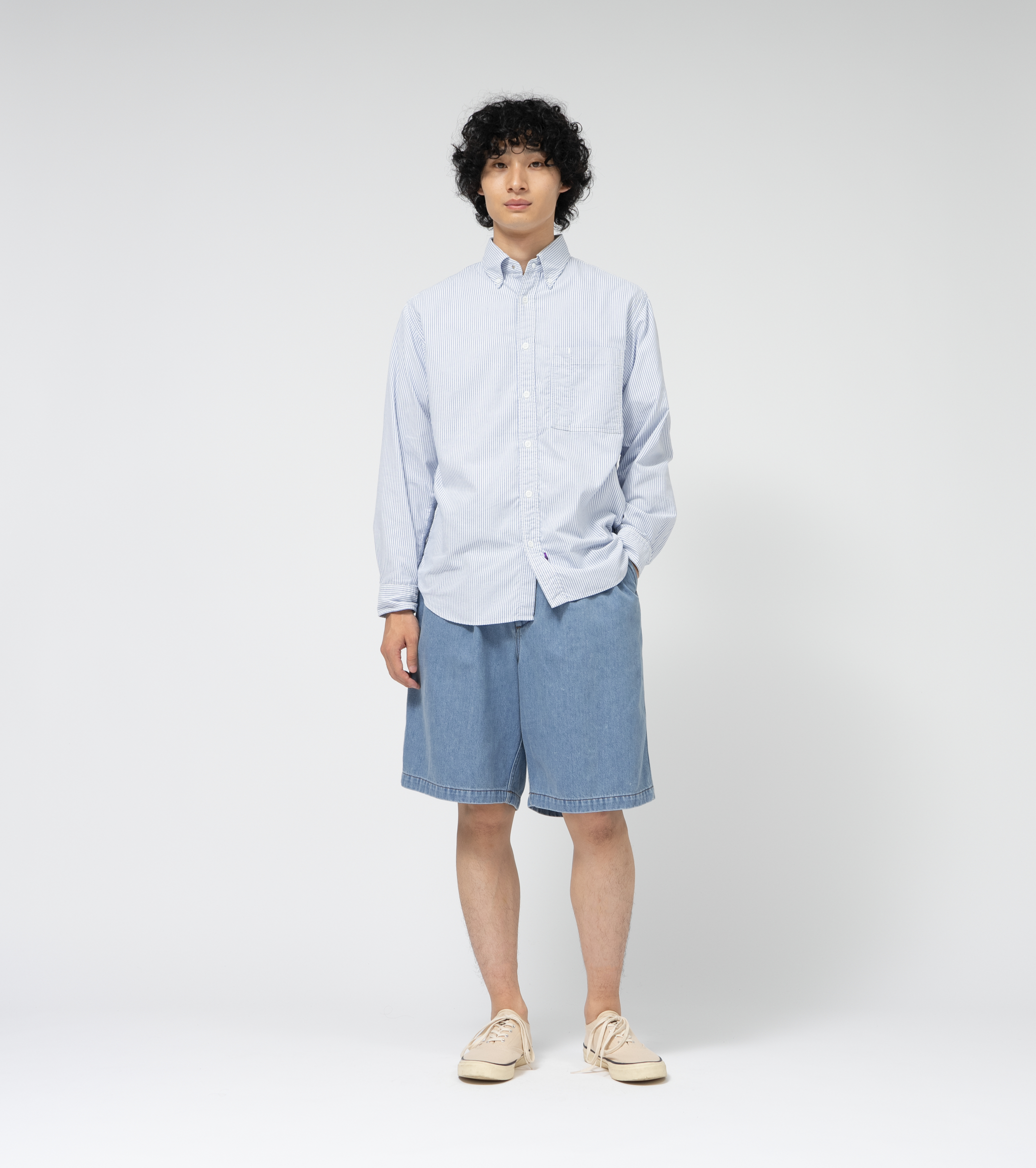 nanamica / Denim Tuck Field Shorts
