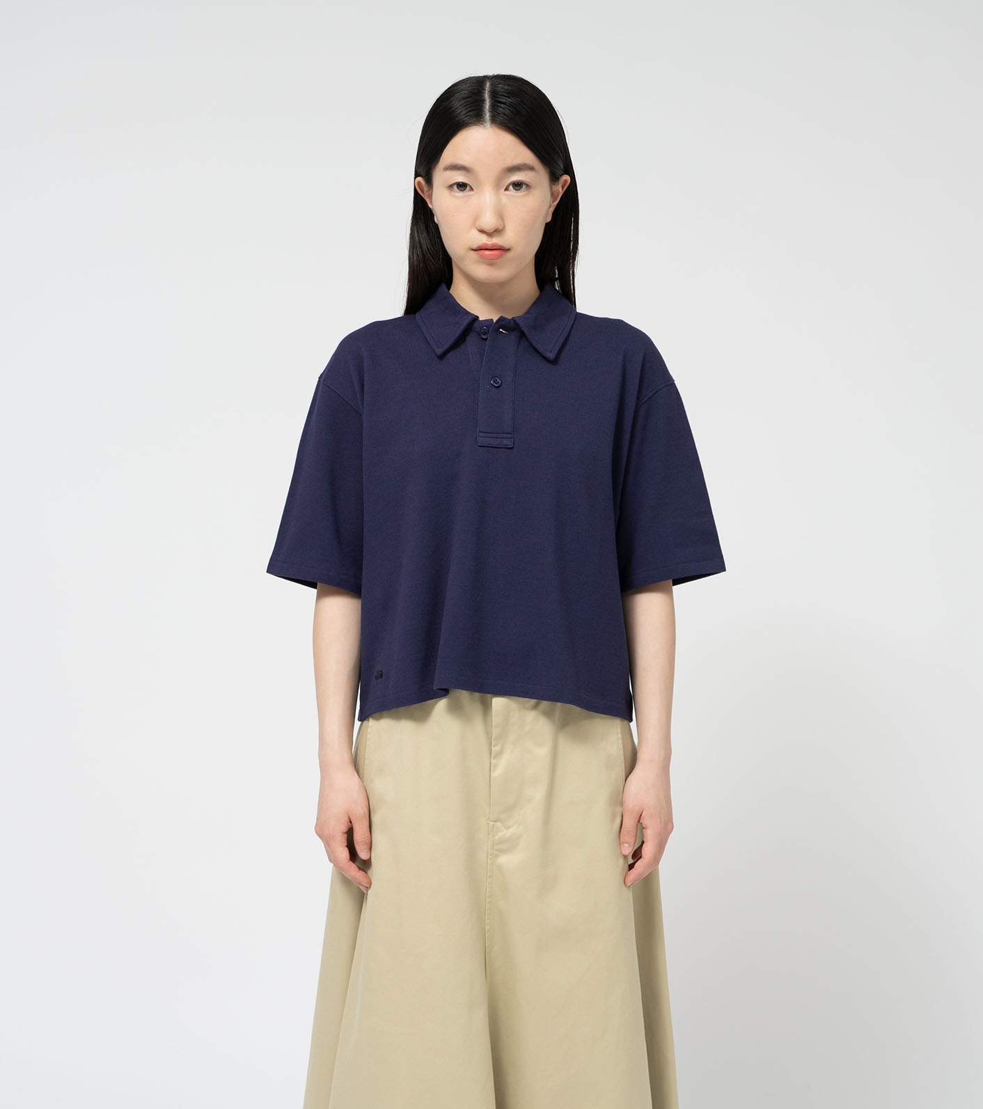 新品未使用Moss Stitch Field Cropped Polo nanamica / Moss Stitch Field Cropped Polo