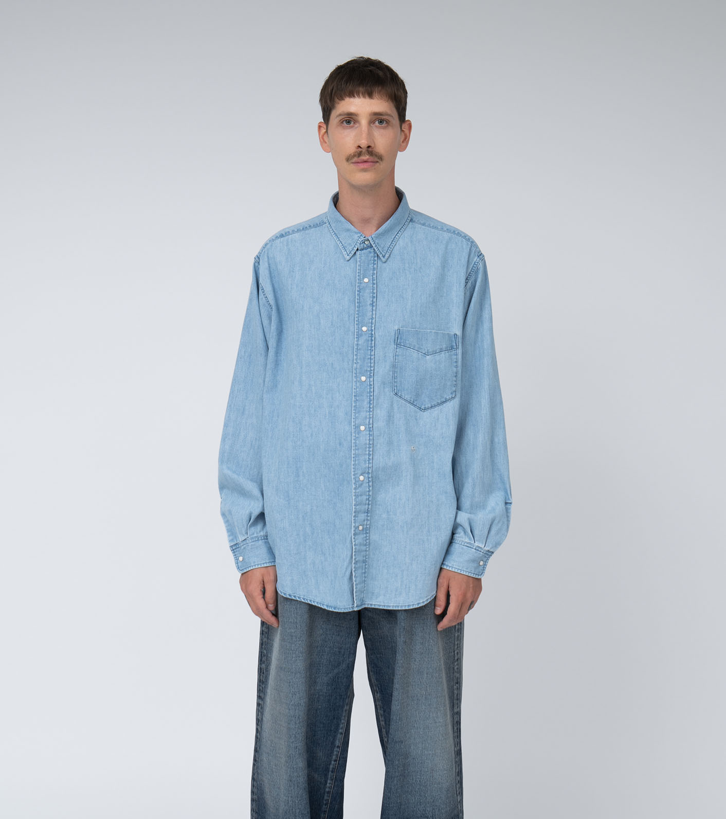 Color Game All Over Light Denim Shirt