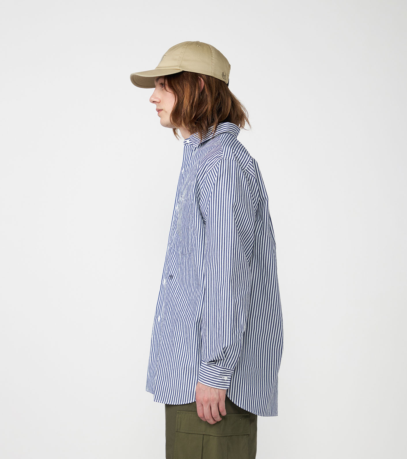 nanamica◆Classic Fit Shirt/長袖シャツ/1/ポリエステル/インディゴ/チェック/S24FG052 nanamica(ナナミカ) / Classic Fit Shirt/長袖シャツ/1