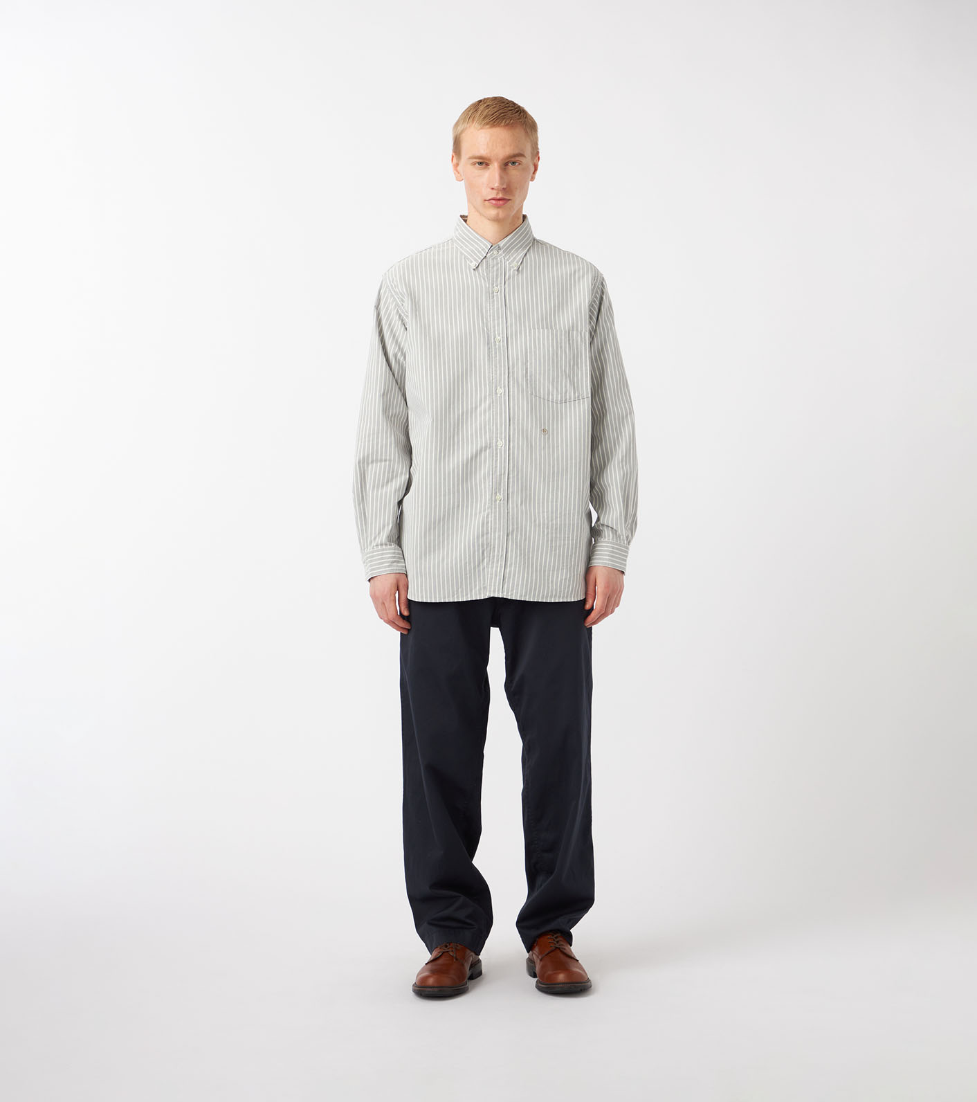 nanamica / Button Down Stripe Wind Shirt