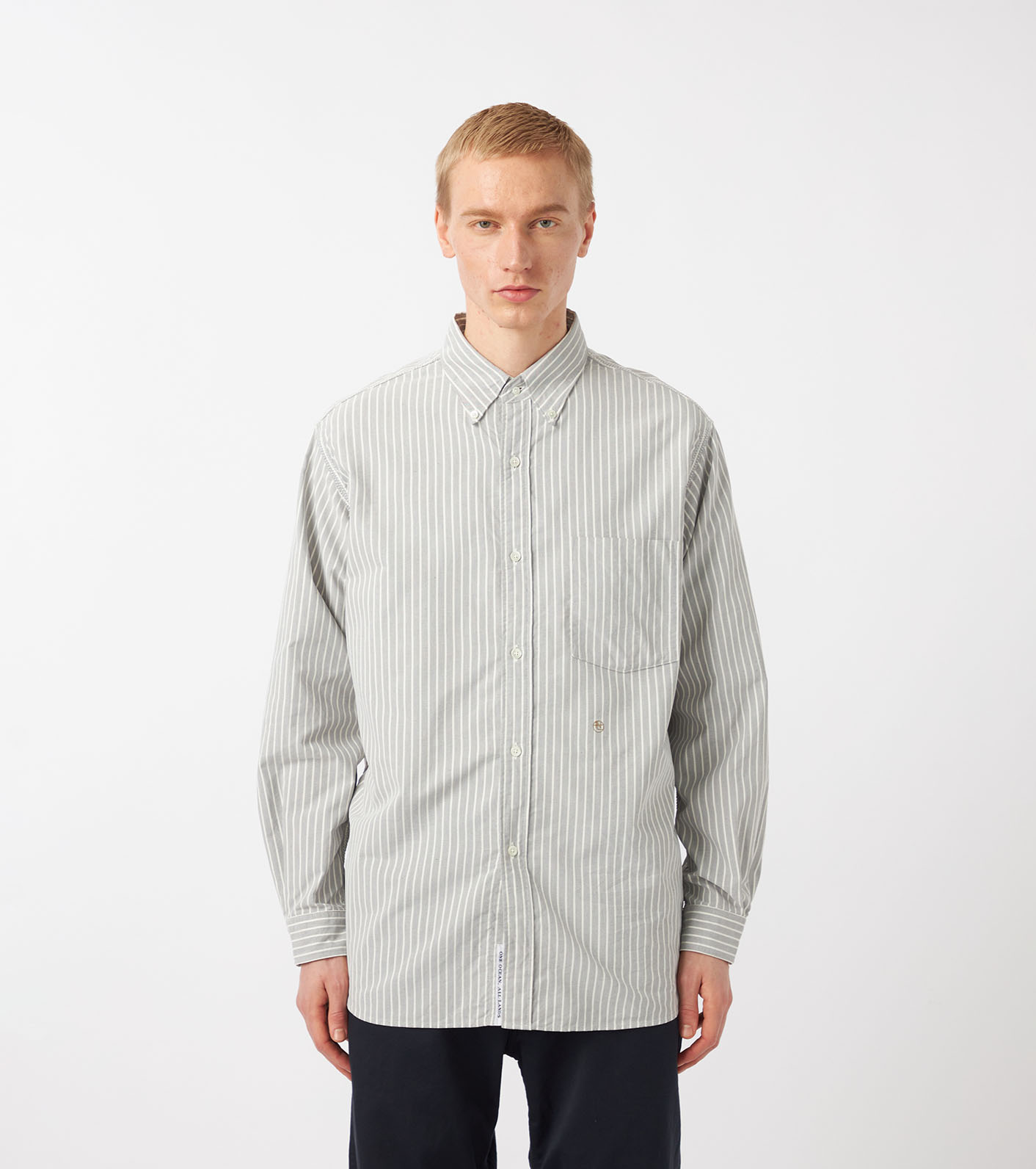 トップス nanamica Button Down Stripe Wind Shirt nanamica / Button Down Stripe Wind Shirt