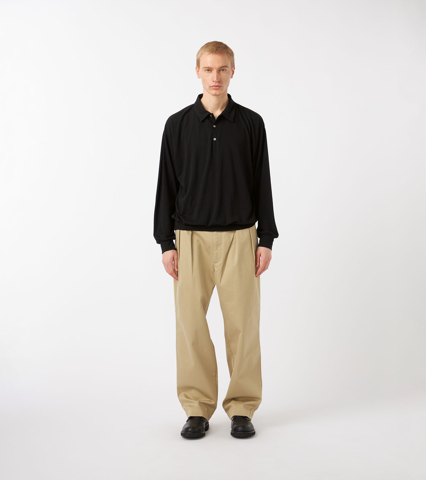 nanamica / Wool Jersey L/S Polo
