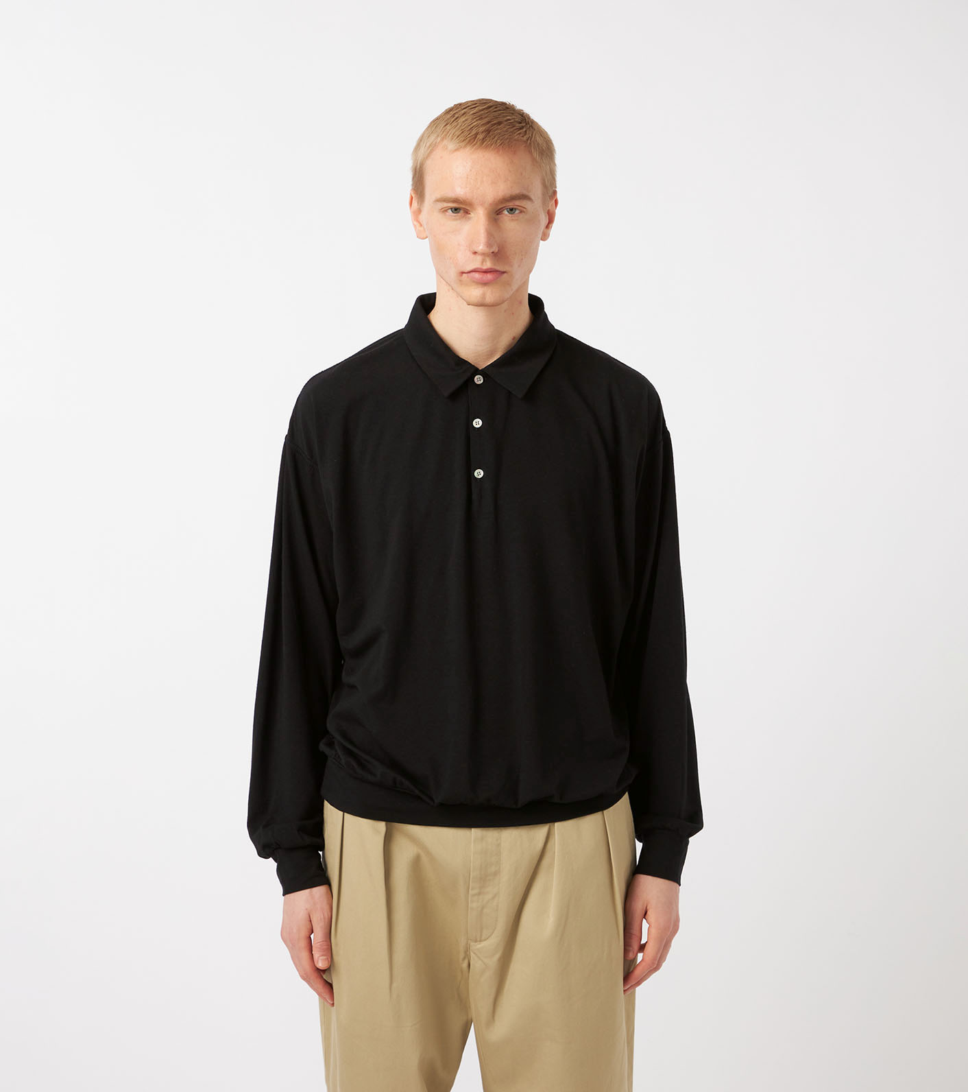 nanamica / Wool Jersey L/S Polo