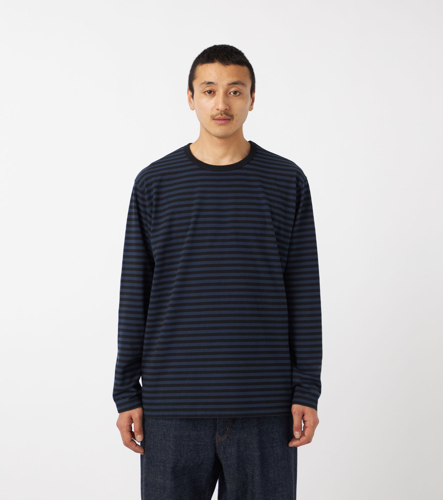 nanamica / COOLMAX Stripe Jersey L/S Tee