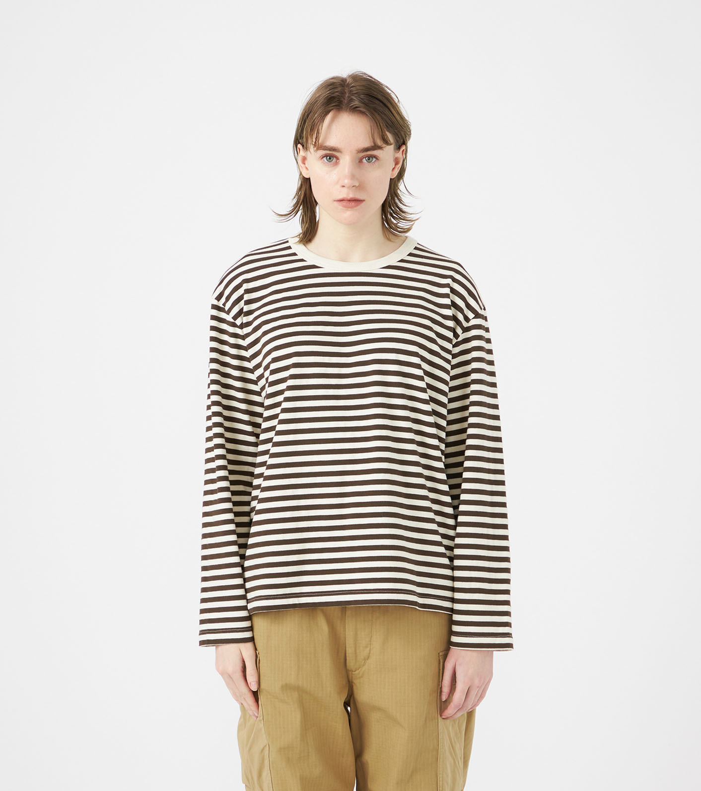 nanamica / COOLMAX Stripe Jersey L/S Tee
