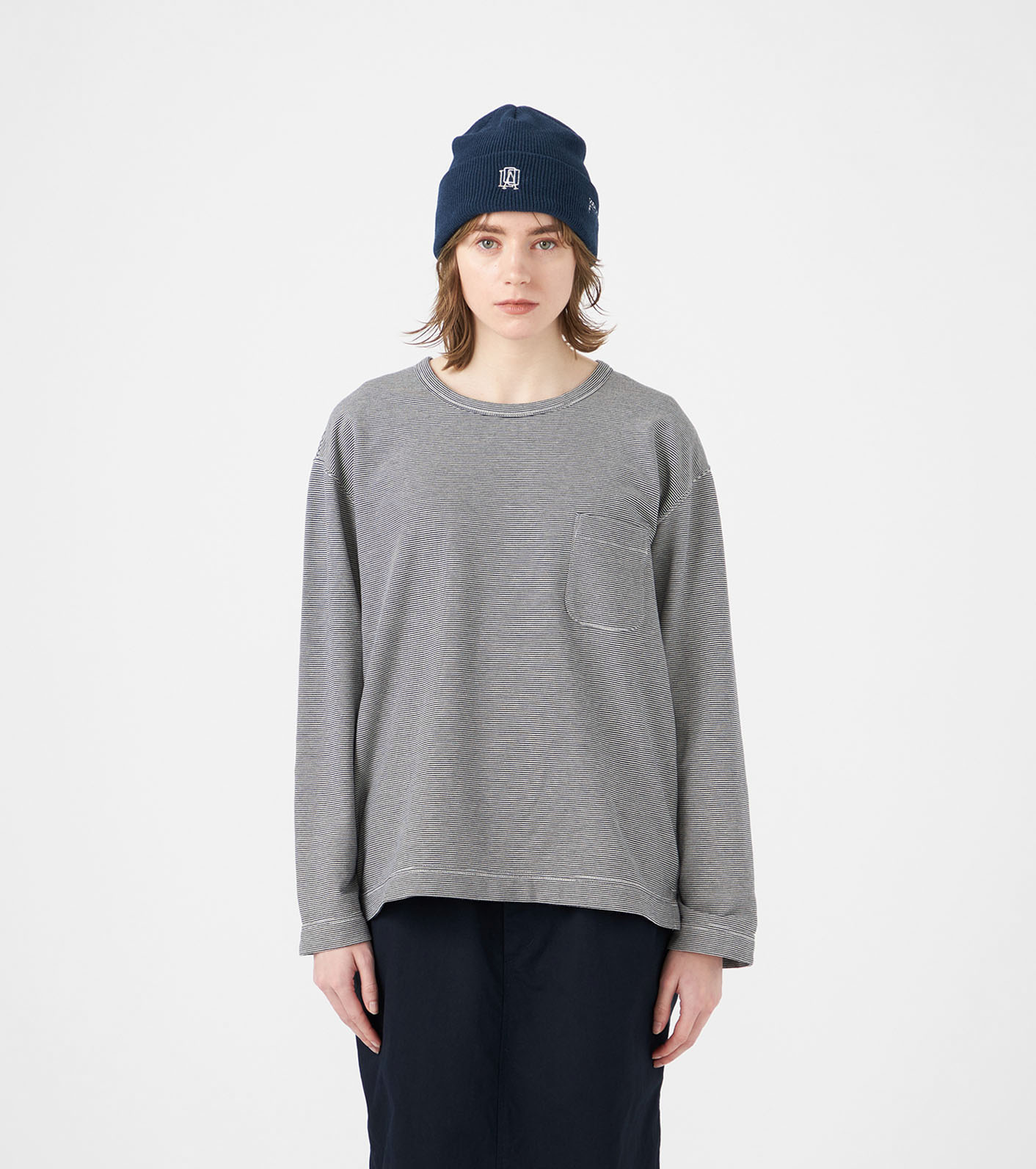 nanamica / Micro Stripe Pocket L/S Tee