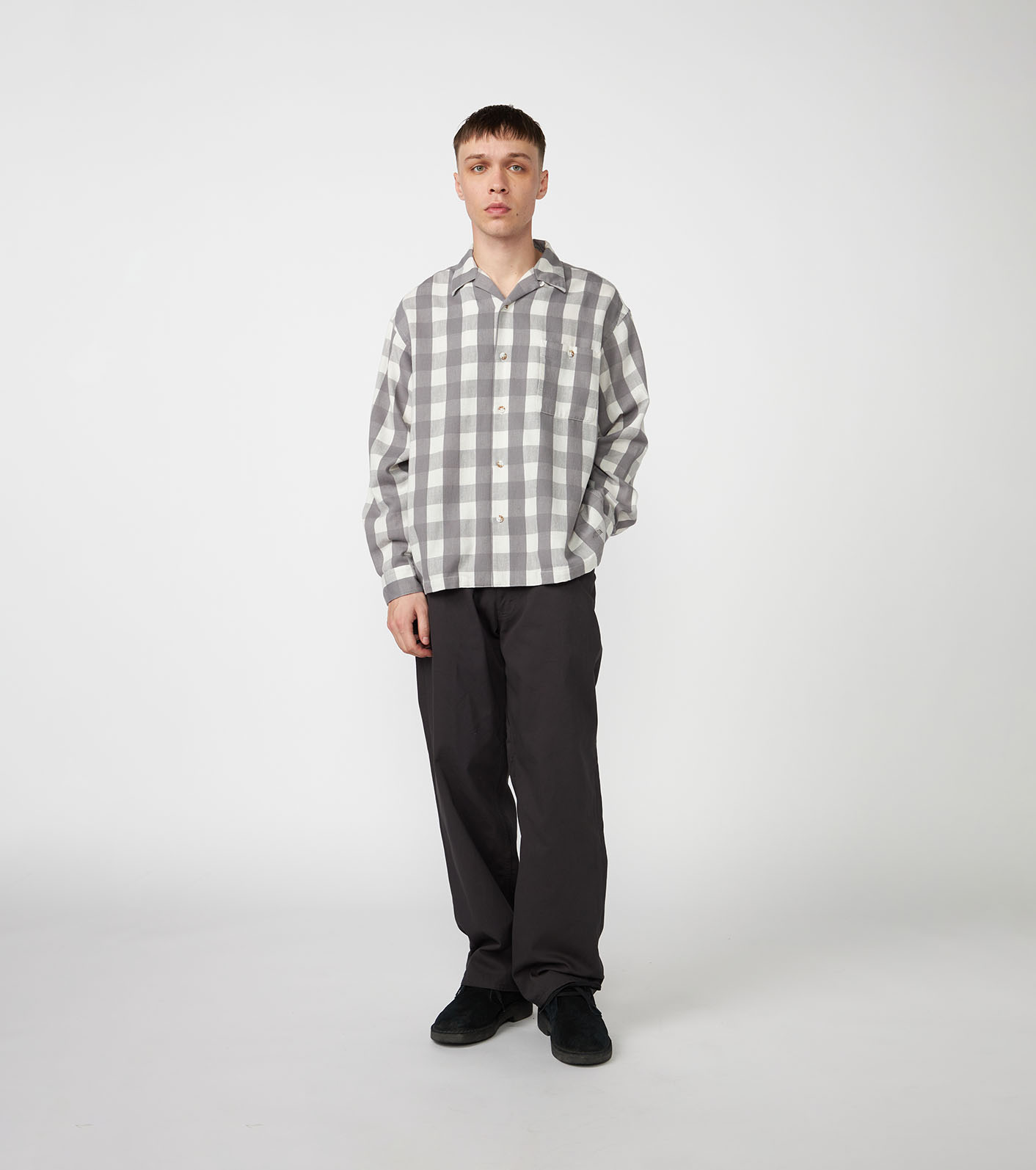 nanamica / Checkerboard Field Open Collar Shirt