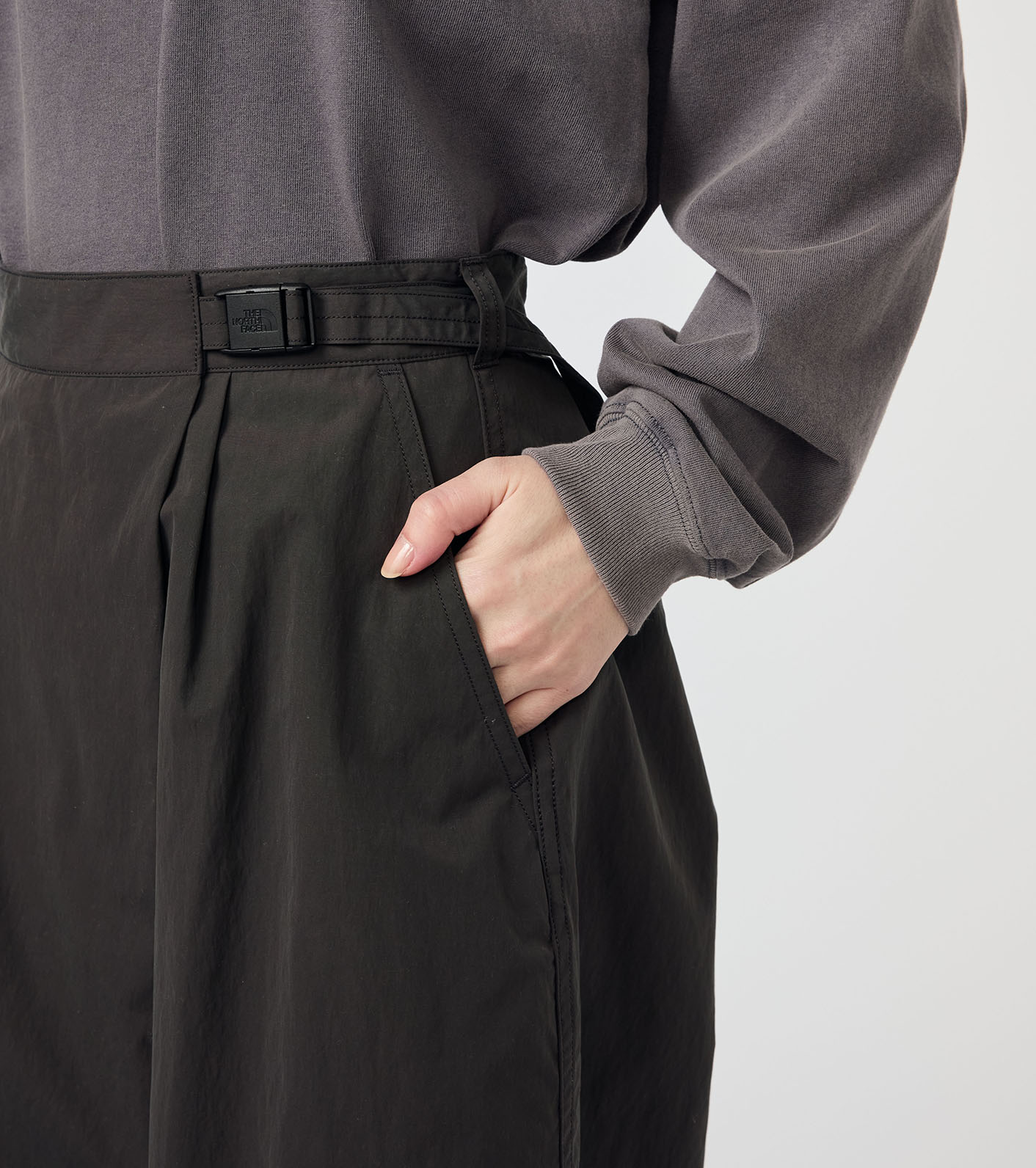 WRAP CULOTTE ラップキュロット 55cm ブラック　11号 nanamica / Brushed Weather Field Wrap Culotte